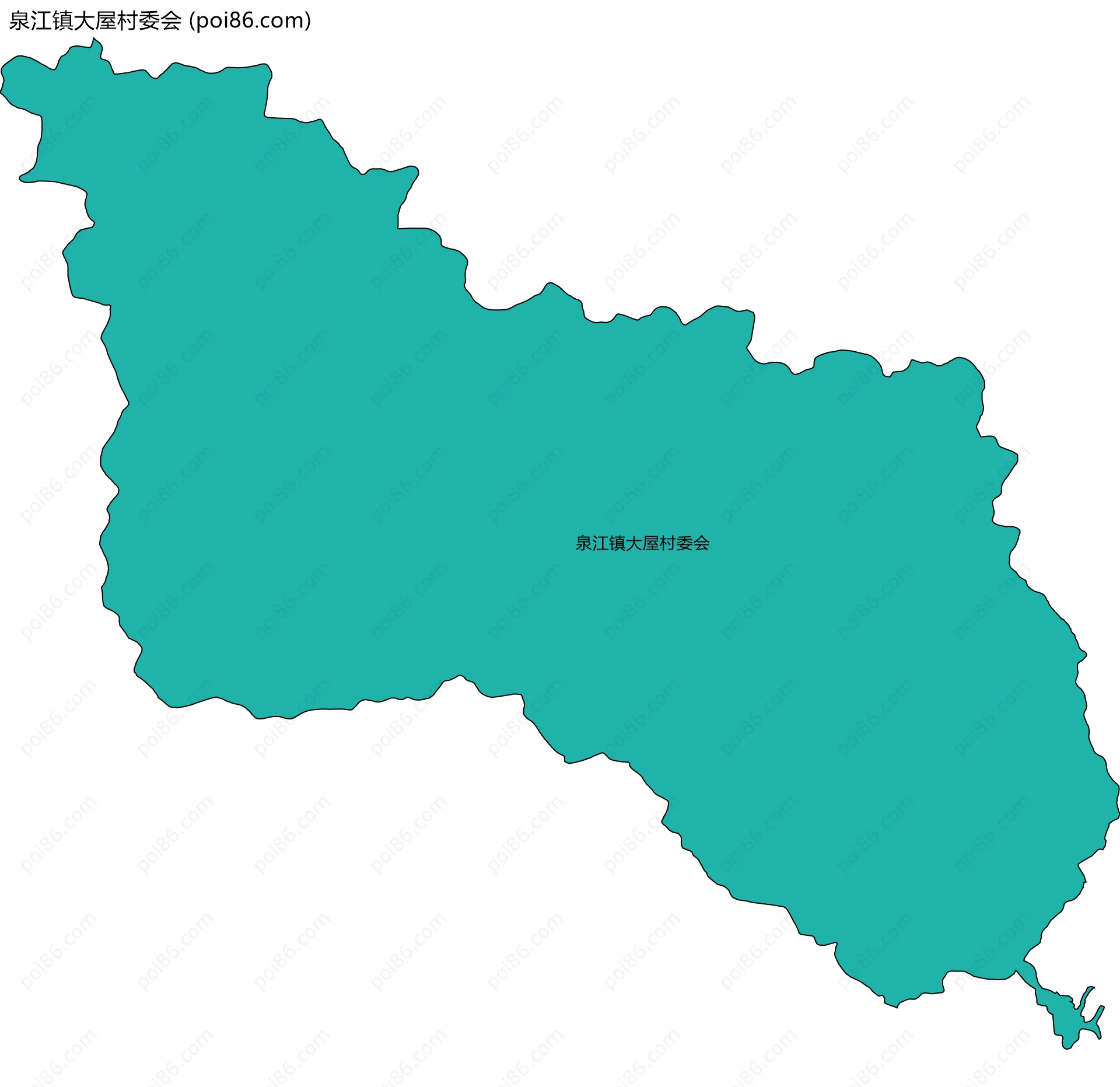 泉江镇大屋村委会边界地图