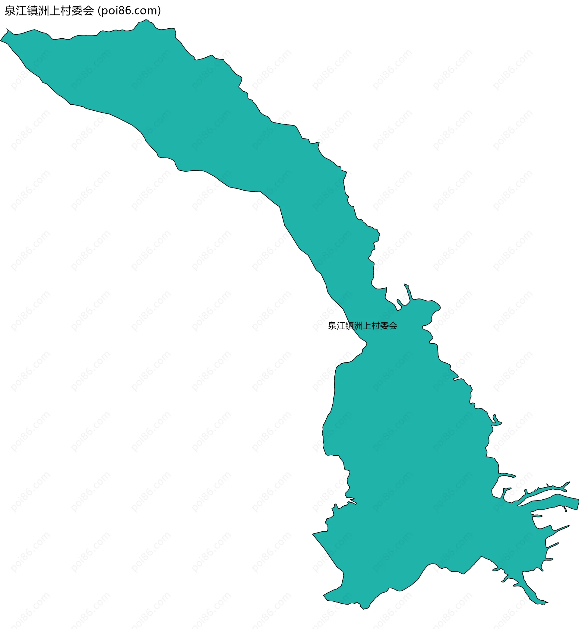 泉江镇洲上村委会边界地图