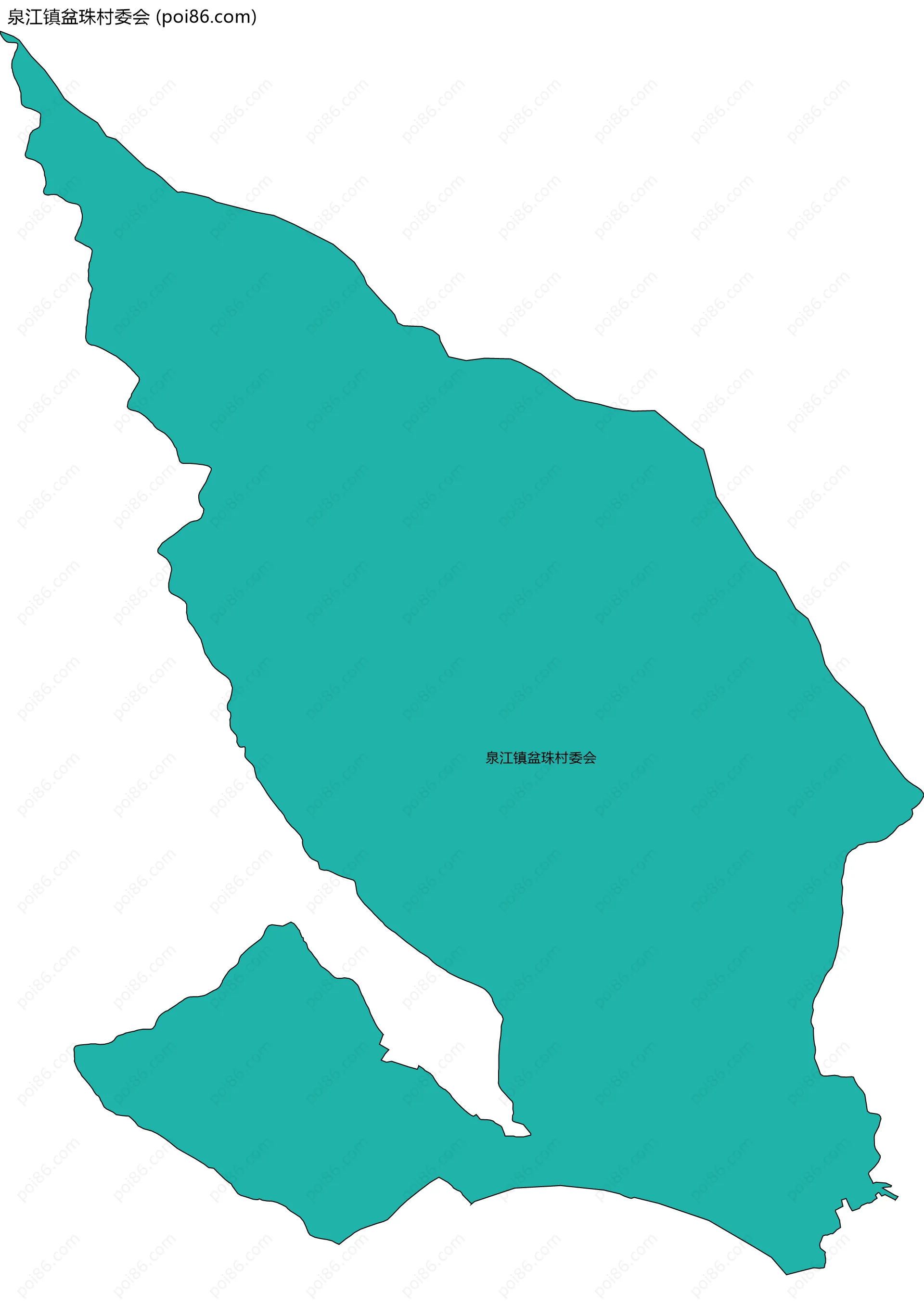 泉江镇盆珠村委会边界地图