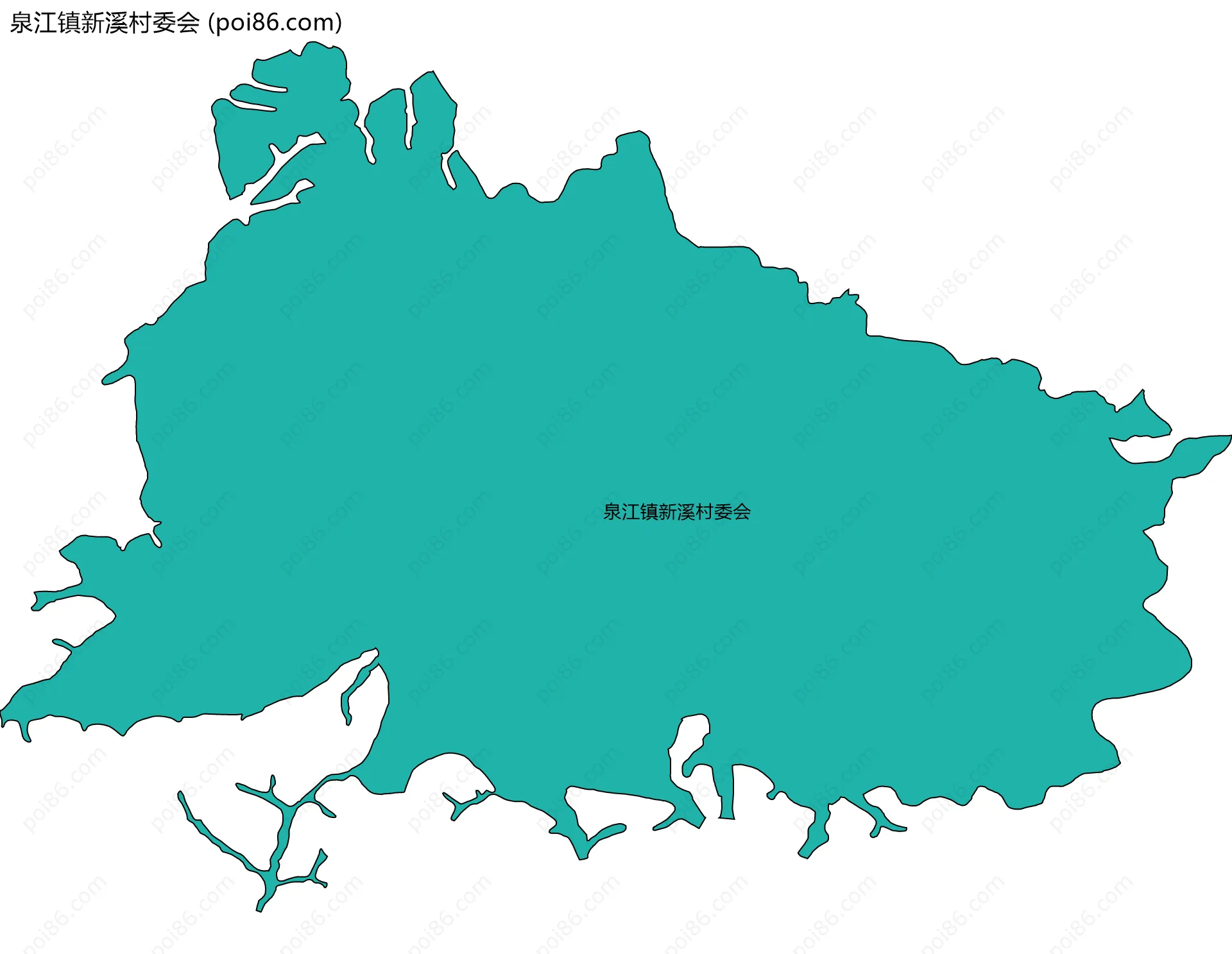 泉江镇新溪村委会边界地图