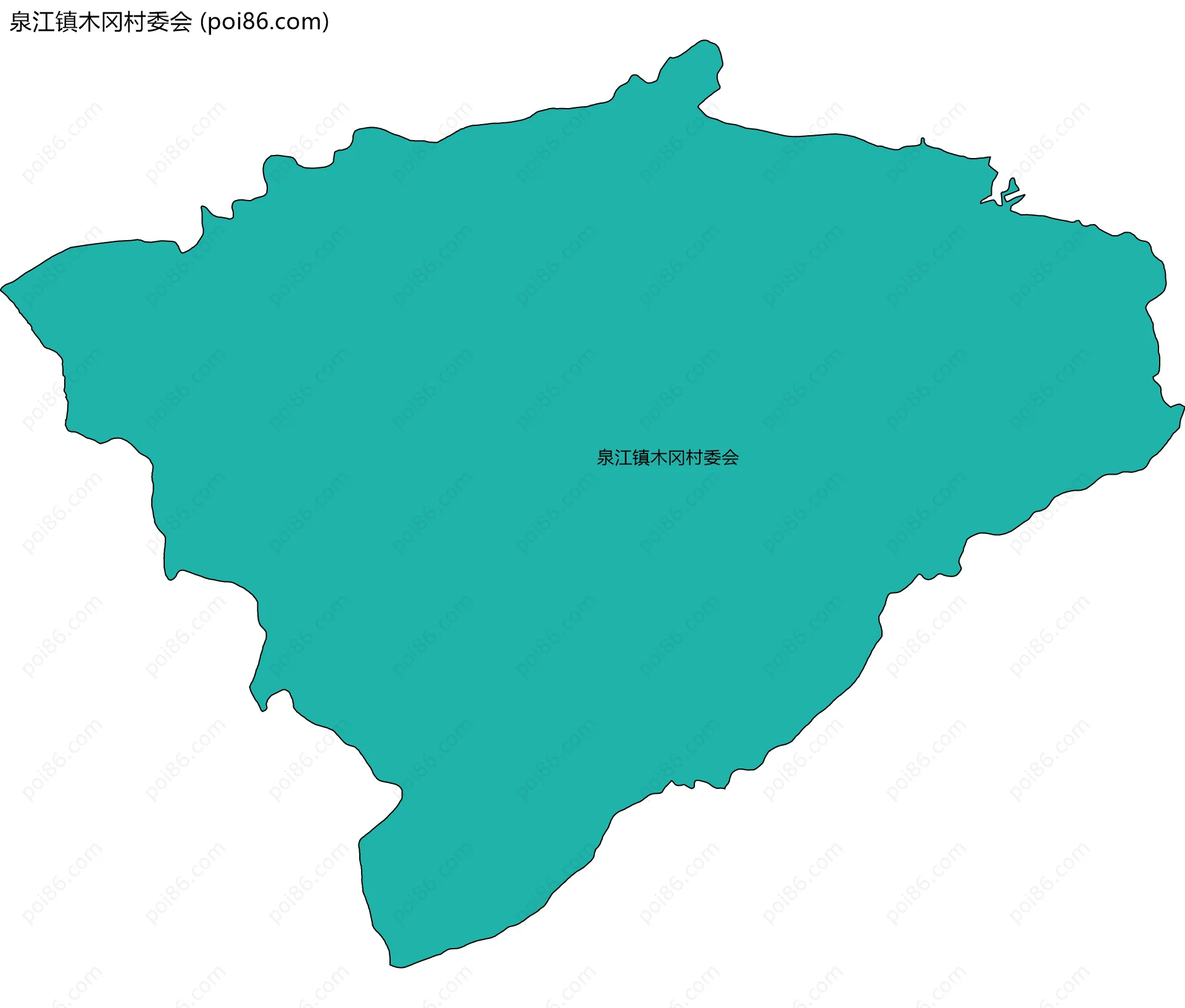 泉江镇木冈村委会边界地图