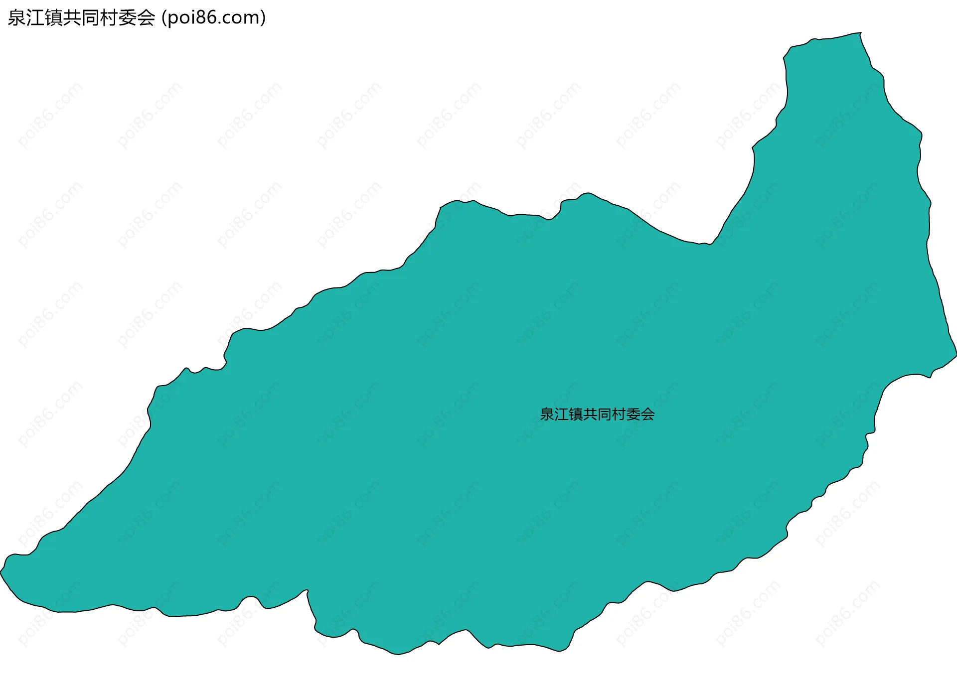 泉江镇共同村委会边界地图