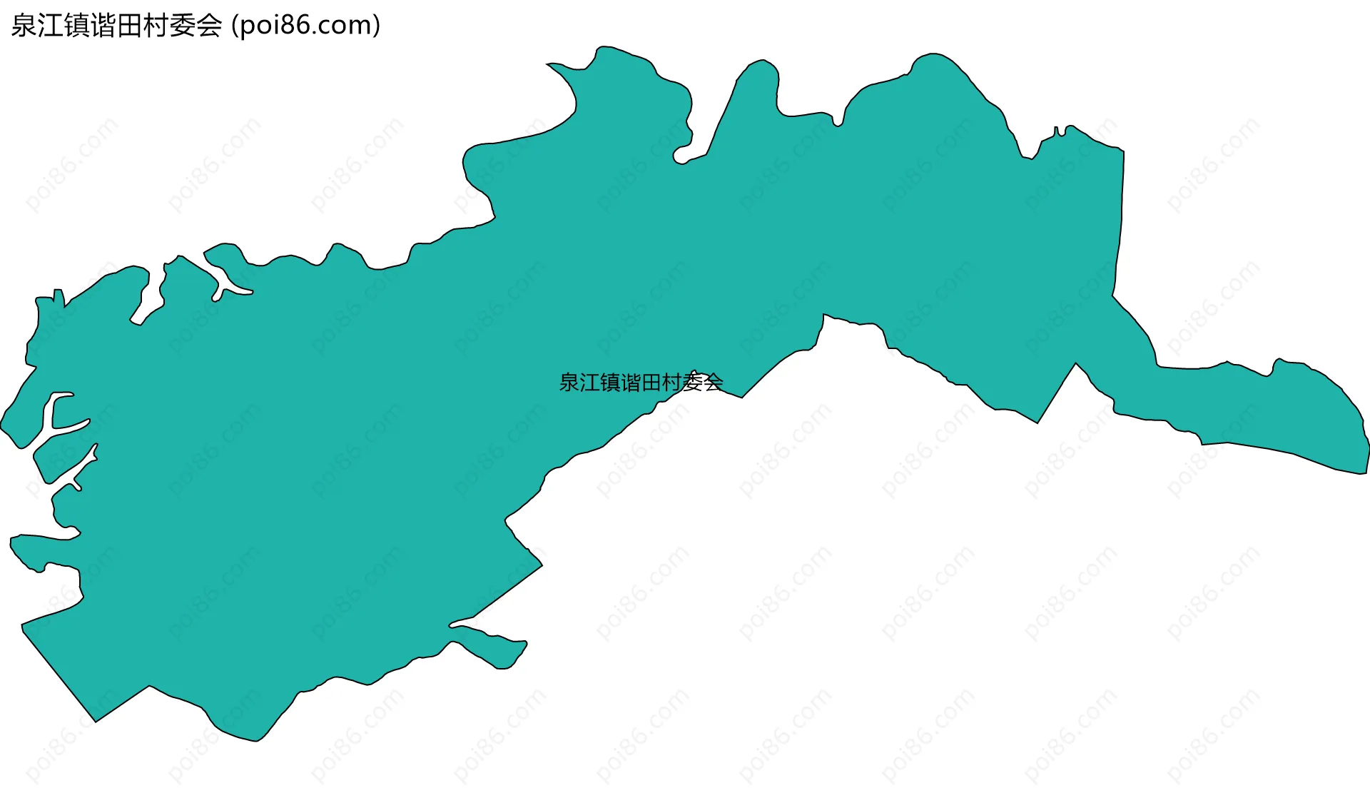 泉江镇谐田村委会边界地图