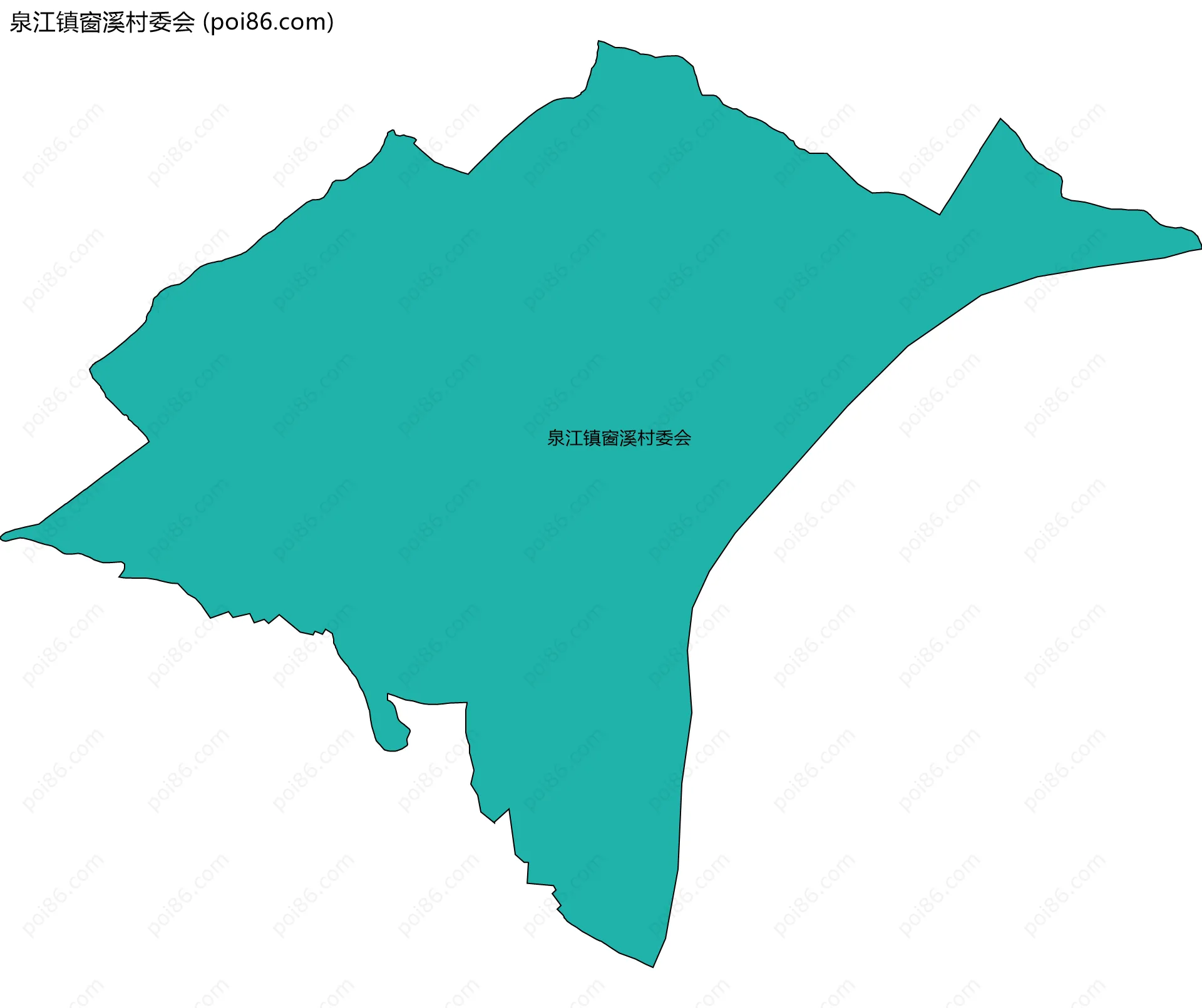 泉江镇窗溪村委会边界地图