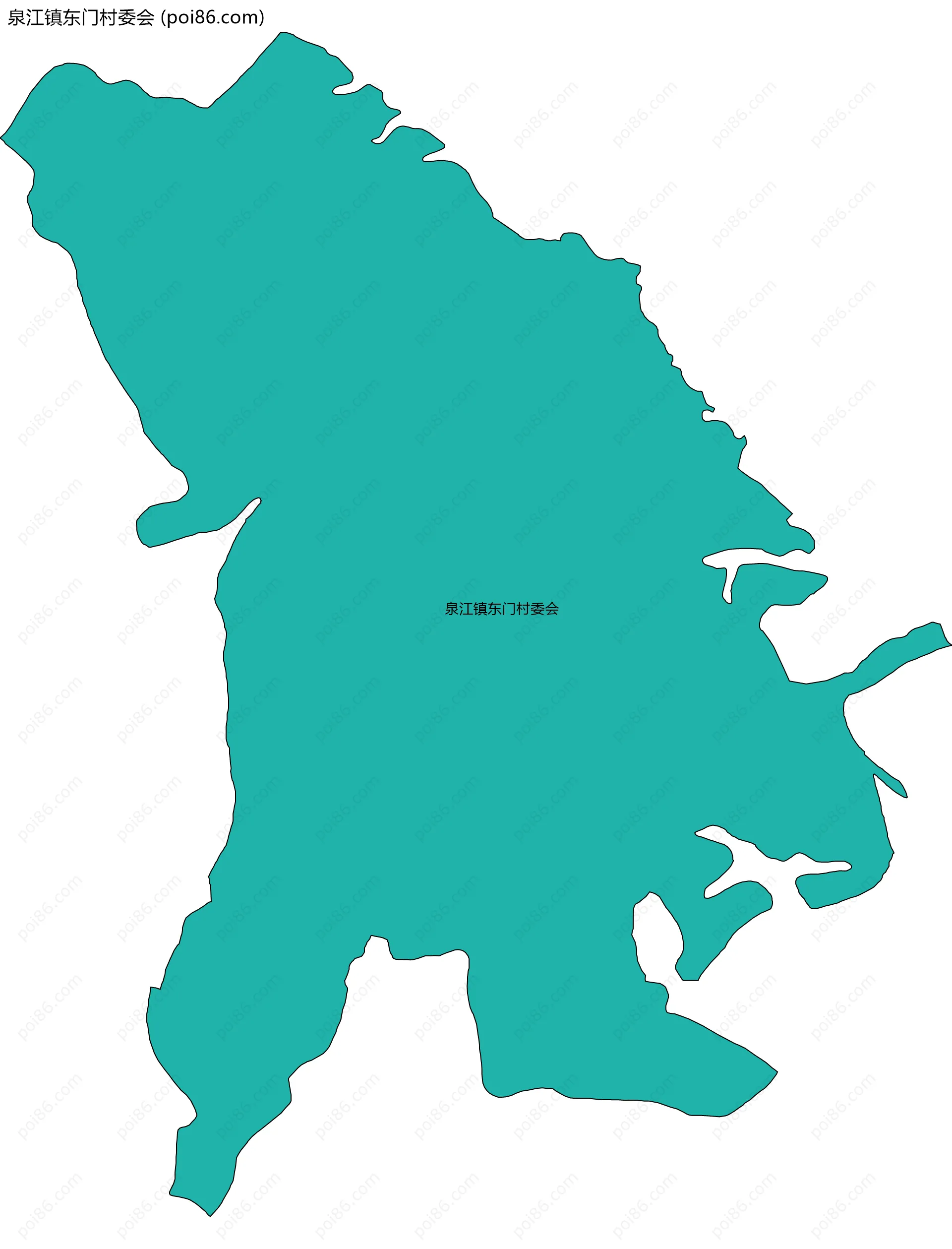 泉江镇东门村委会边界地图