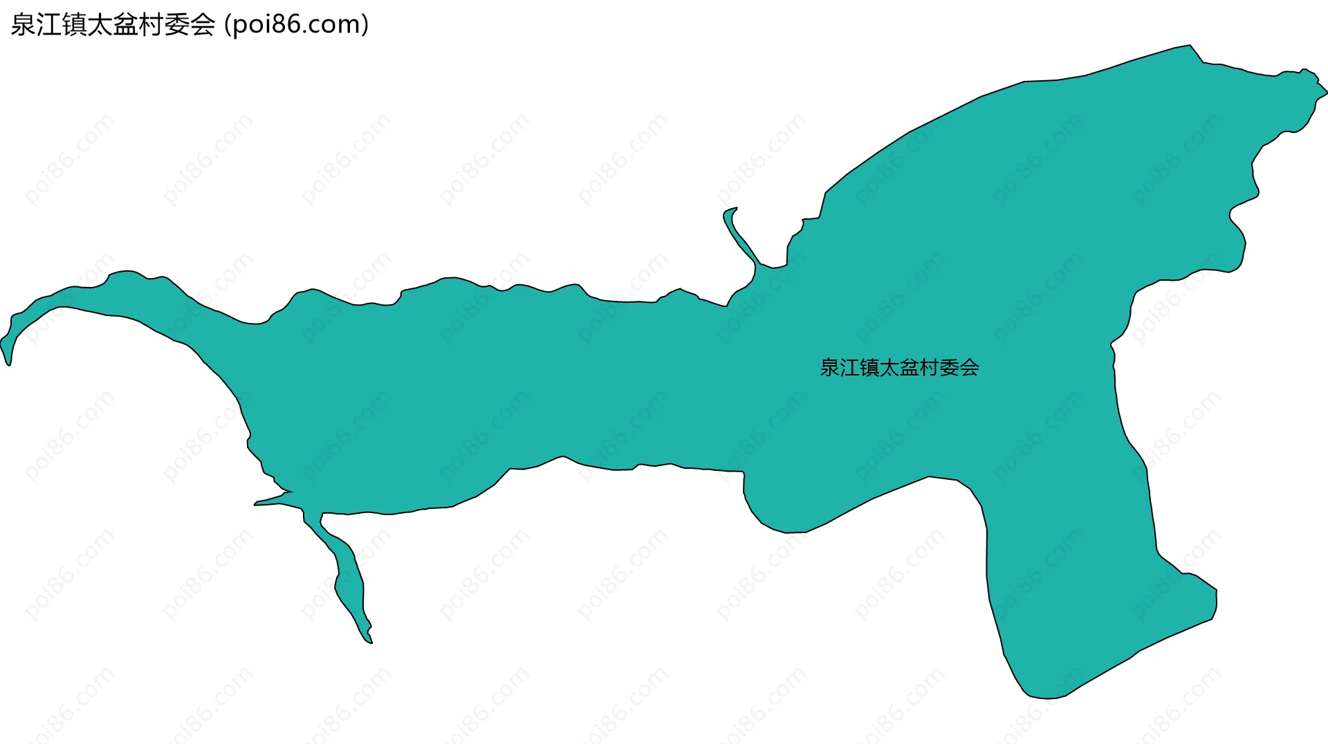 泉江镇太盆村委会边界地图