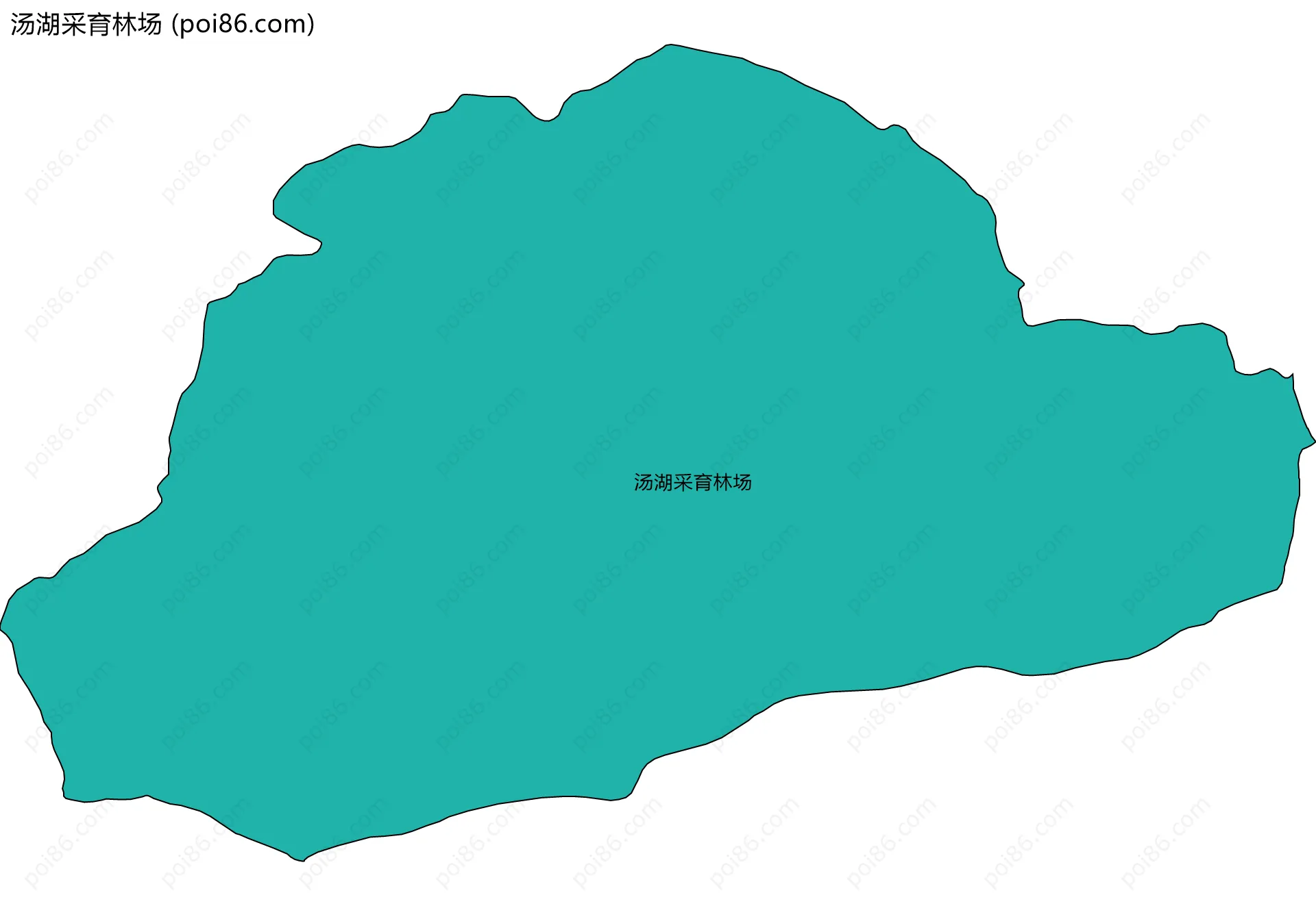 汤湖采育林场边界地图