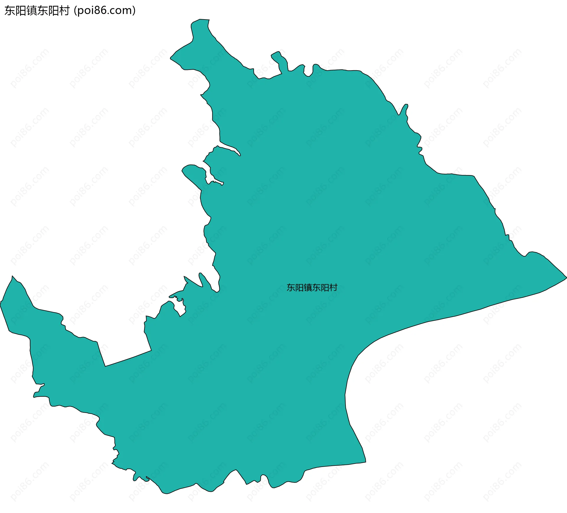 东阳镇东阳村边界地图
