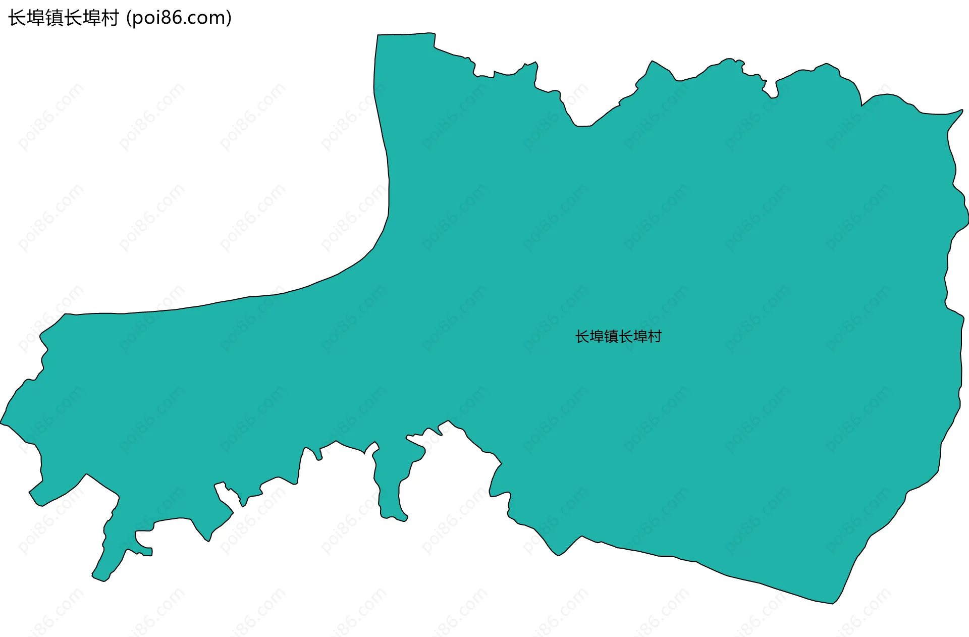 长埠镇长埠村边界地图