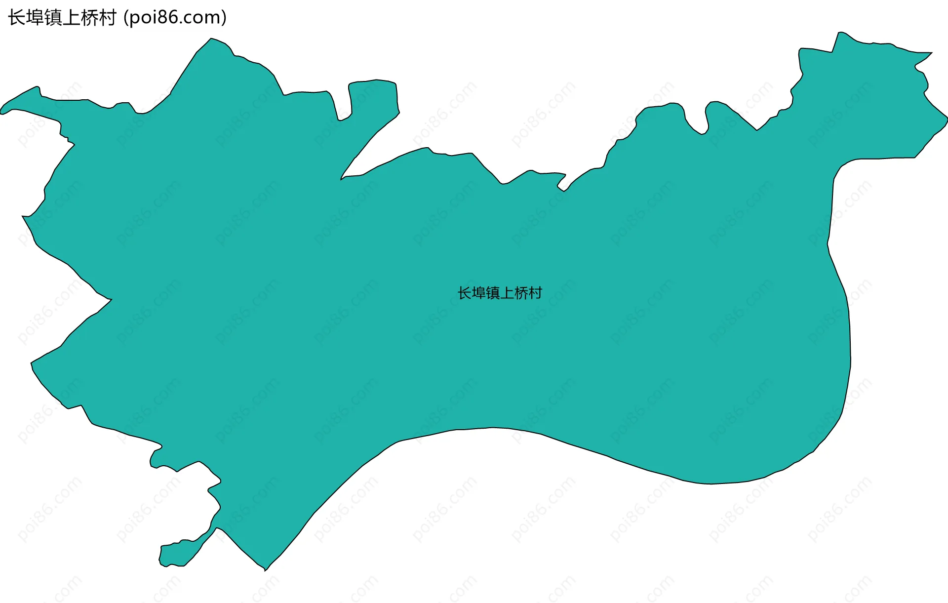 长埠镇上桥村边界地图