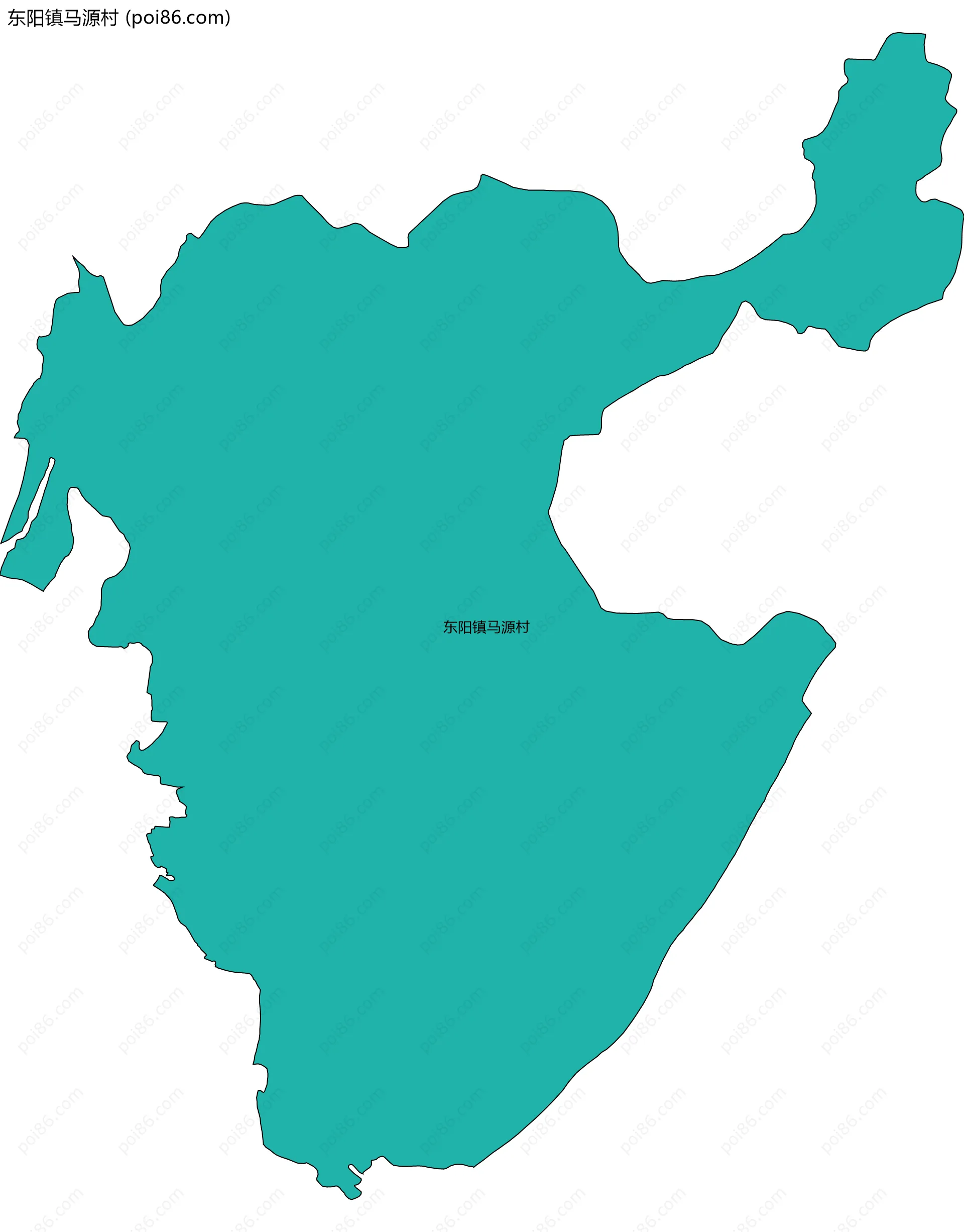 东阳镇马源村边界地图