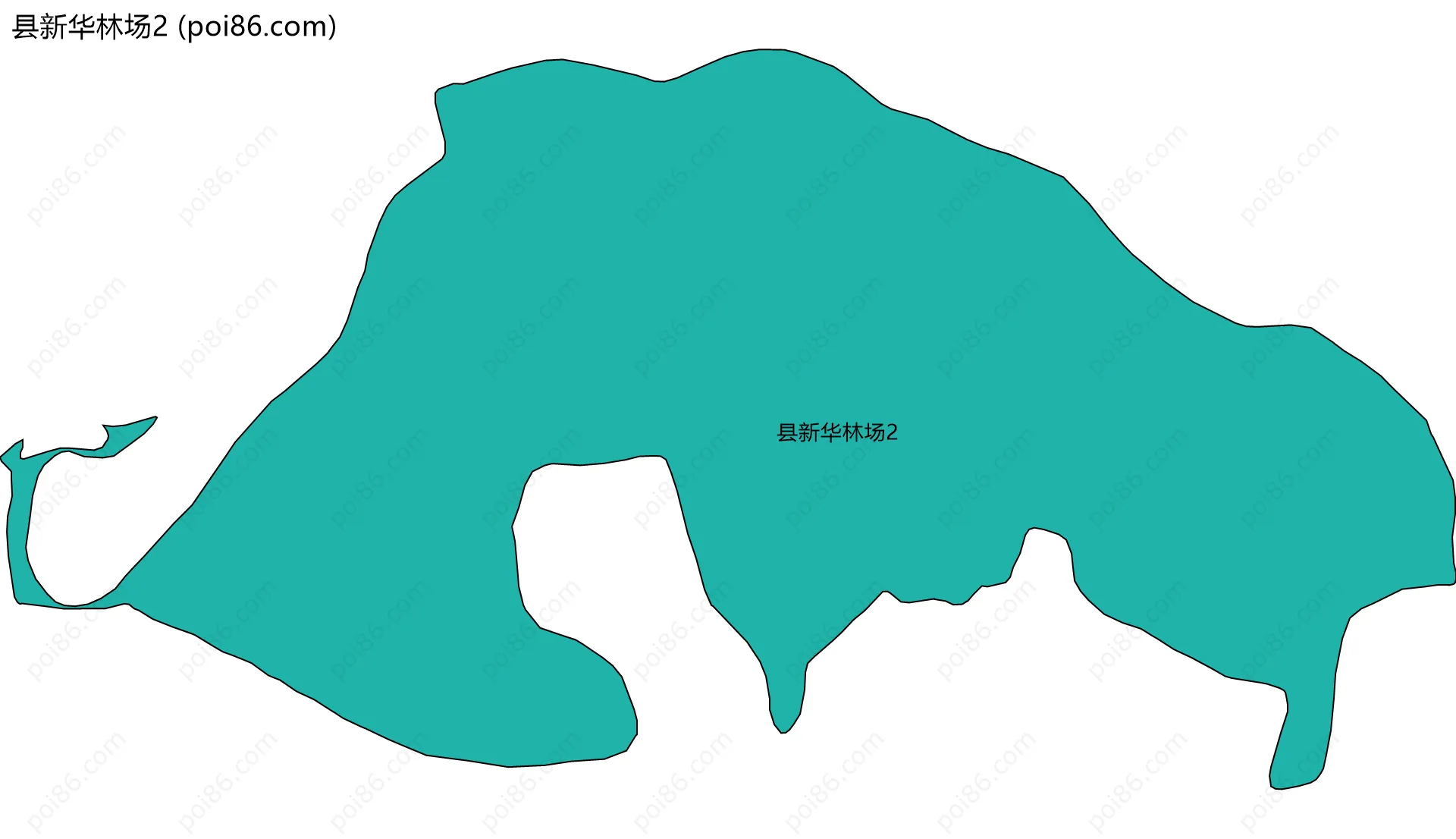 县新华林场2边界地图