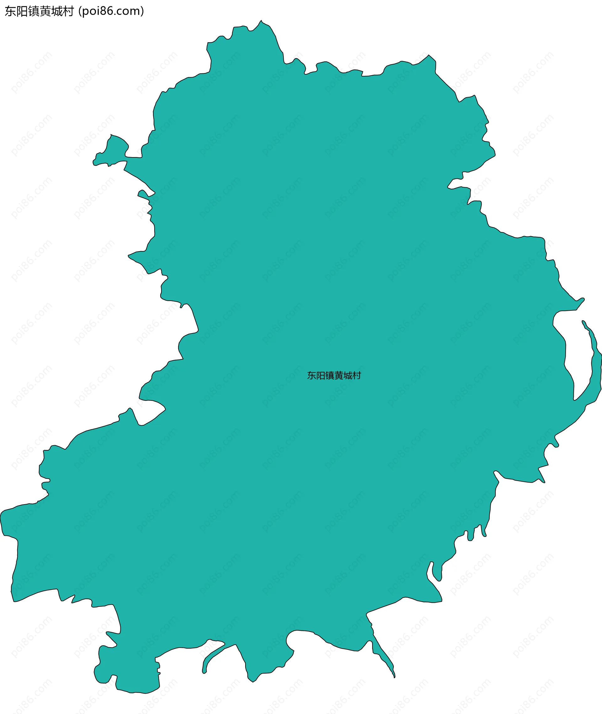 东阳镇黄城村边界地图
