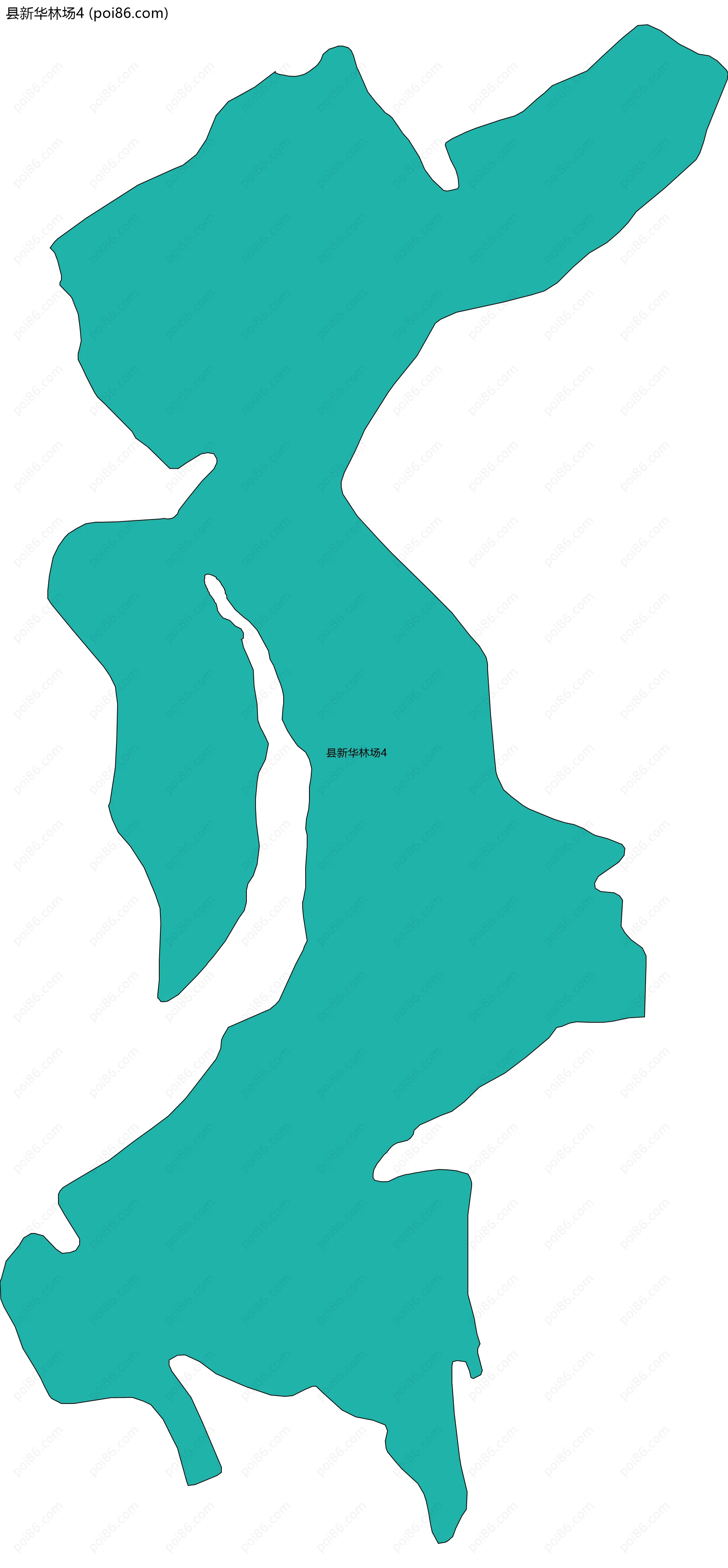 县新华林场4边界地图