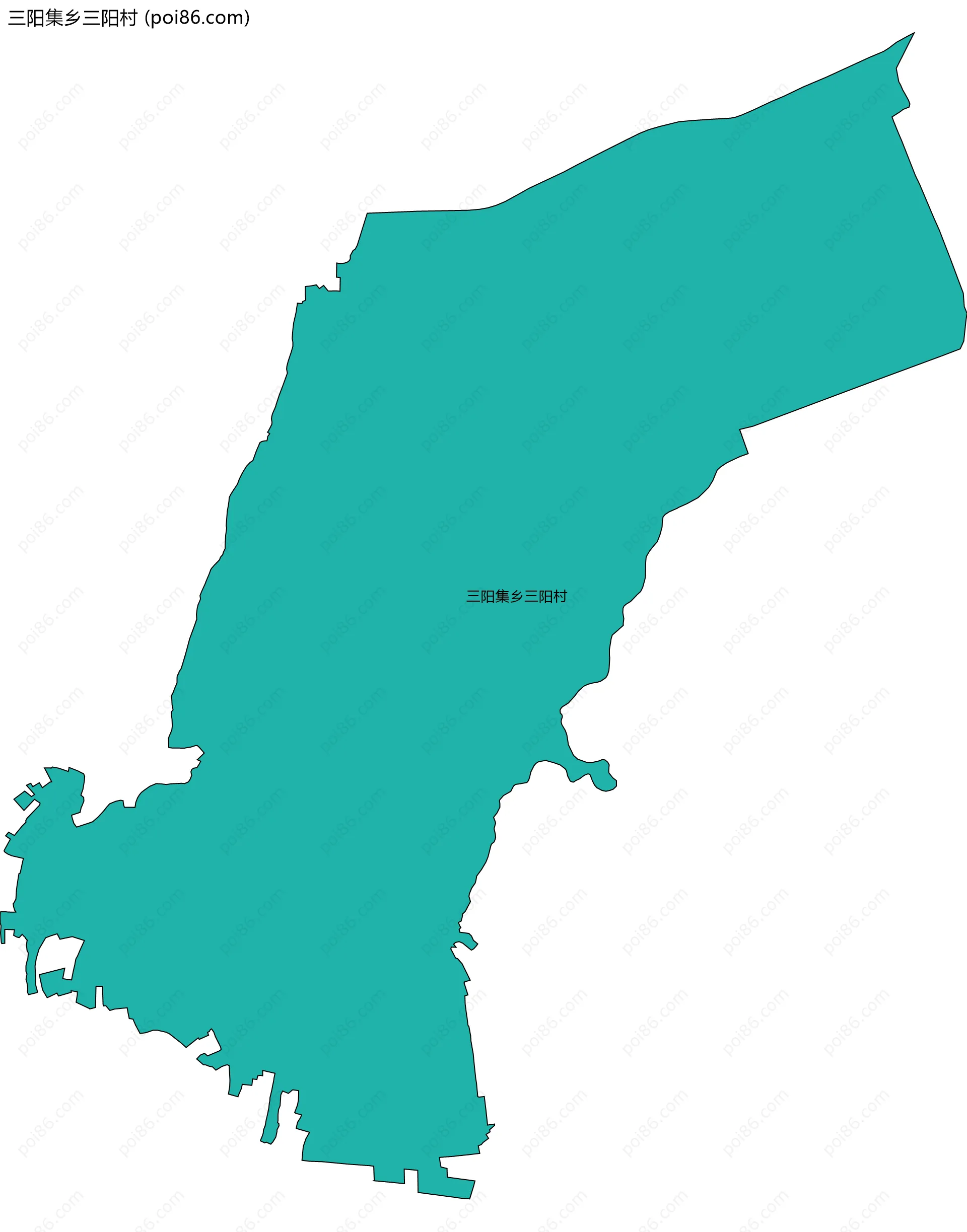 三阳集乡三阳村边界地图