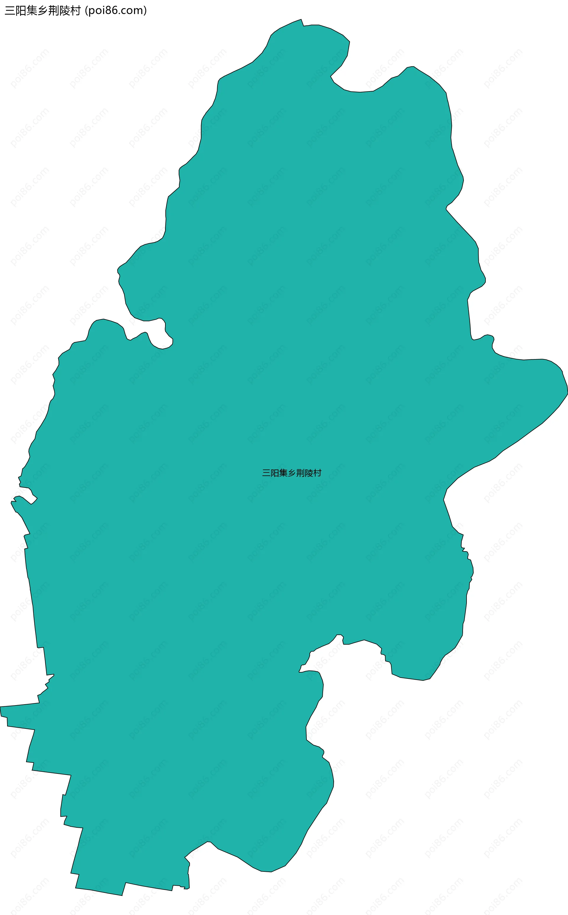 三阳集乡荆陵村边界地图