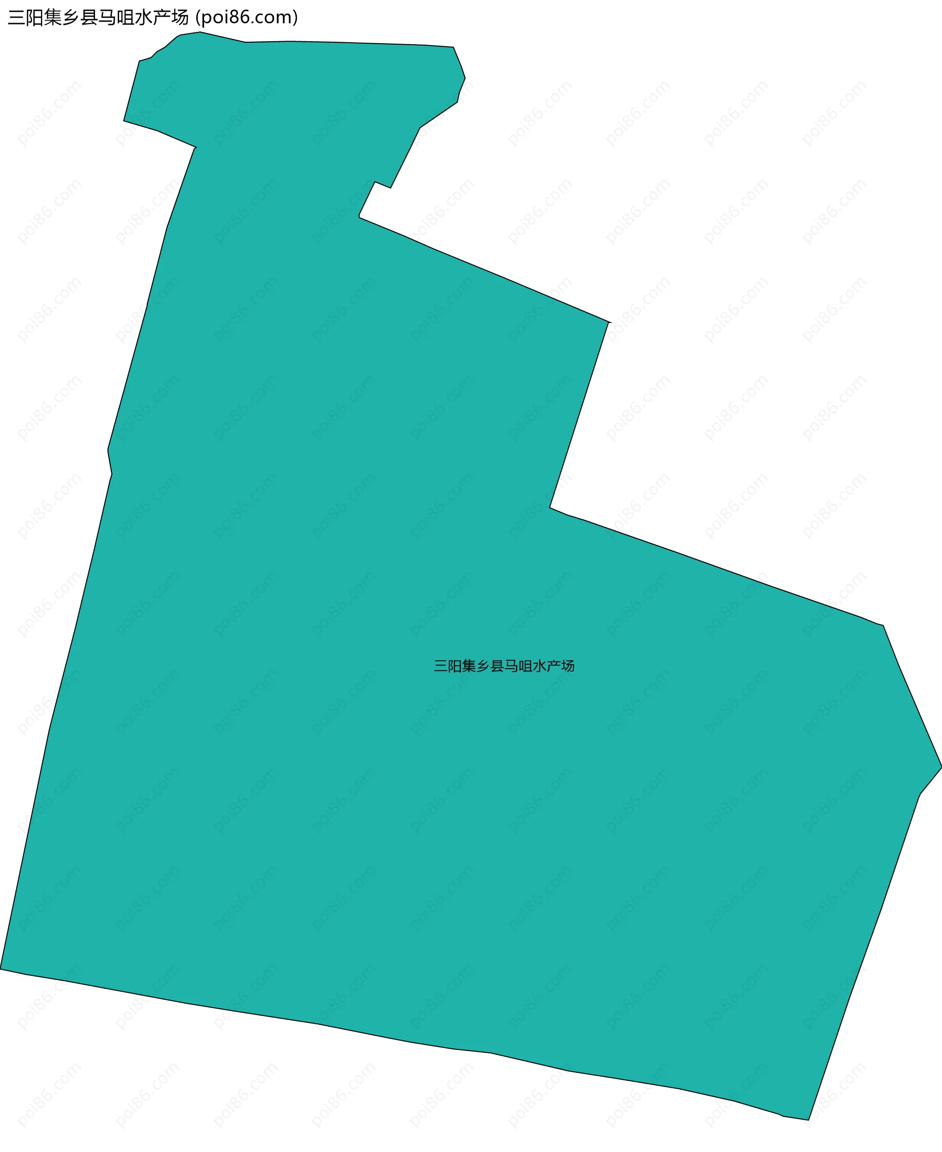 三阳集乡县马咀水产场边界地图