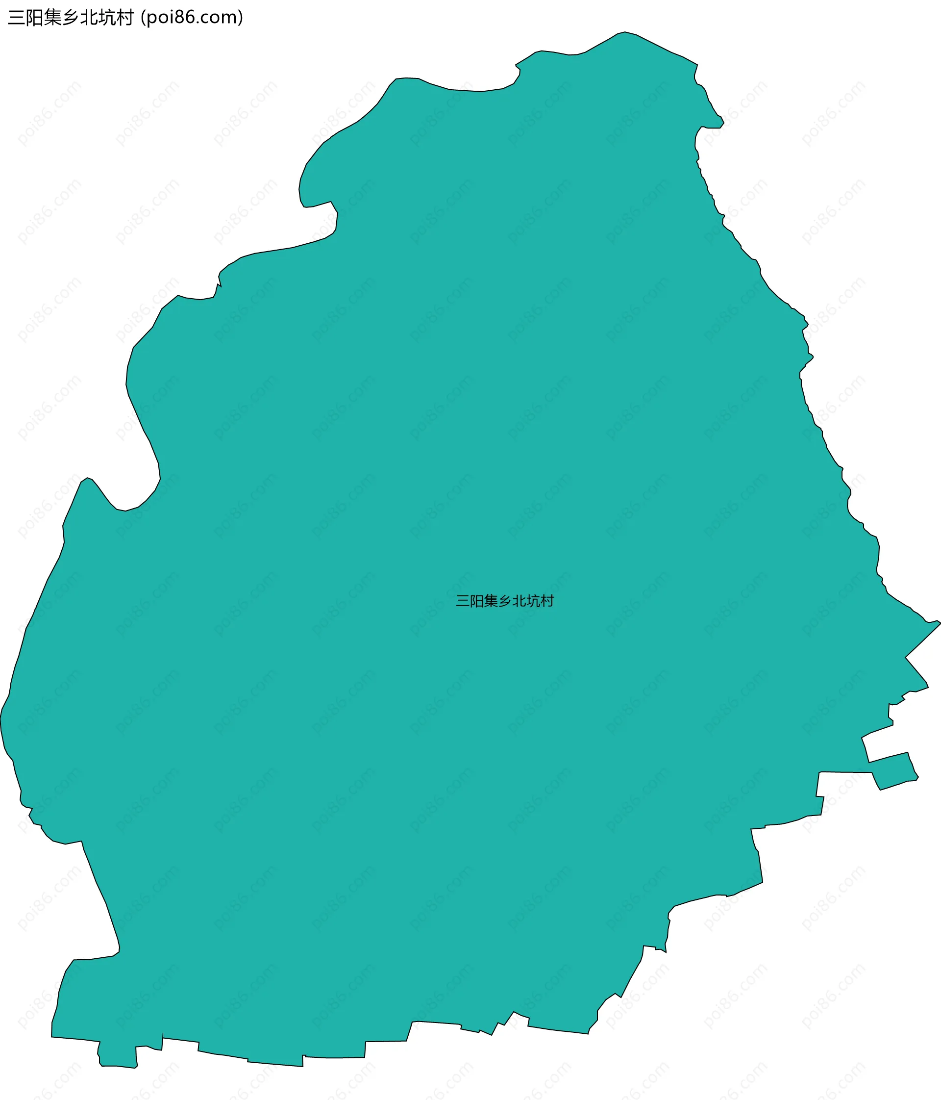 三阳集乡北坑村边界地图