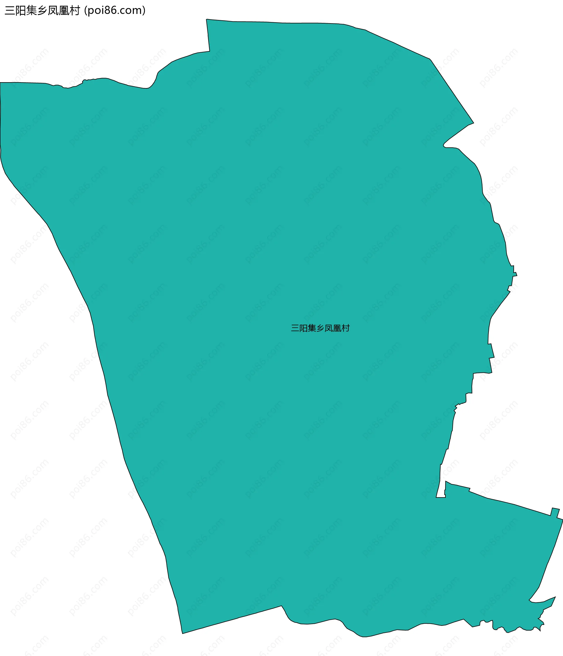 三阳集乡凤凰村边界地图