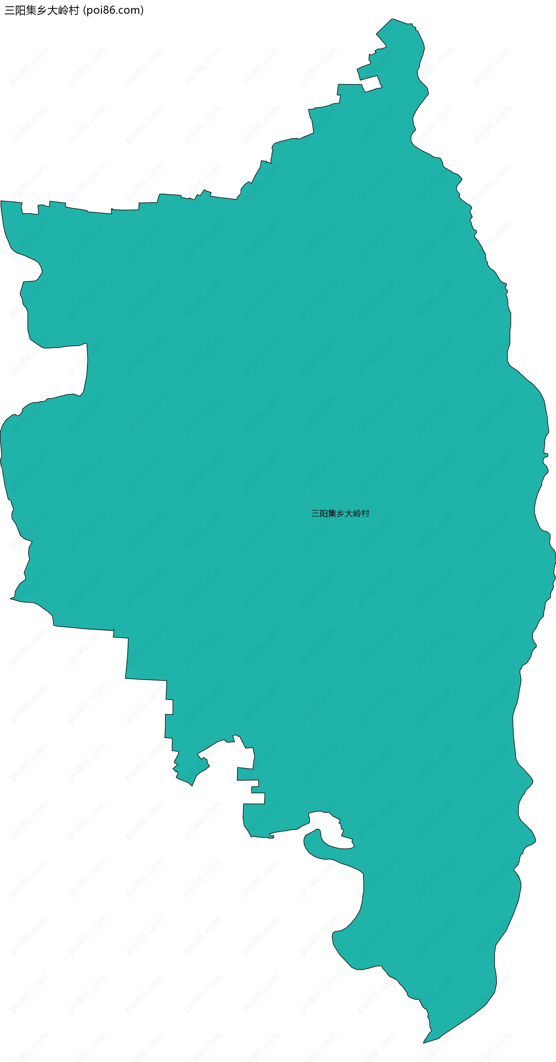 三阳集乡大岭村边界地图