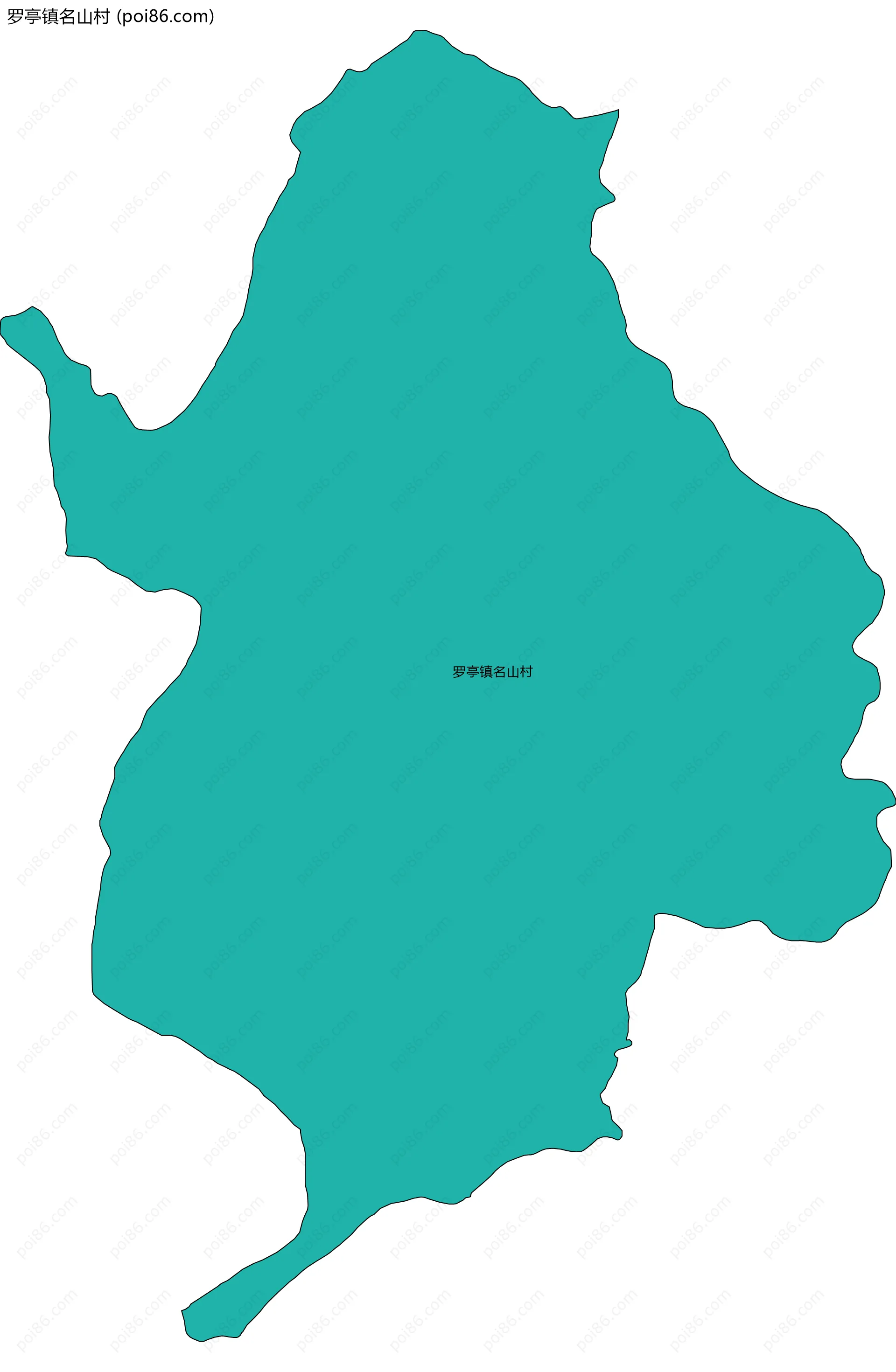 罗亭镇名山村边界地图
