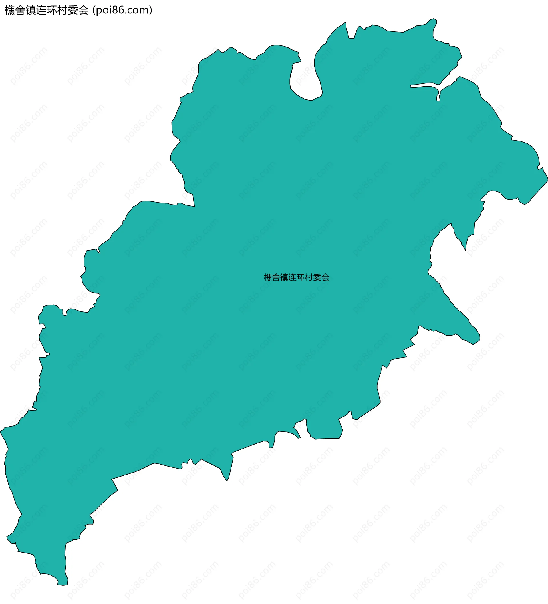 樵舍镇连环村委会边界地图