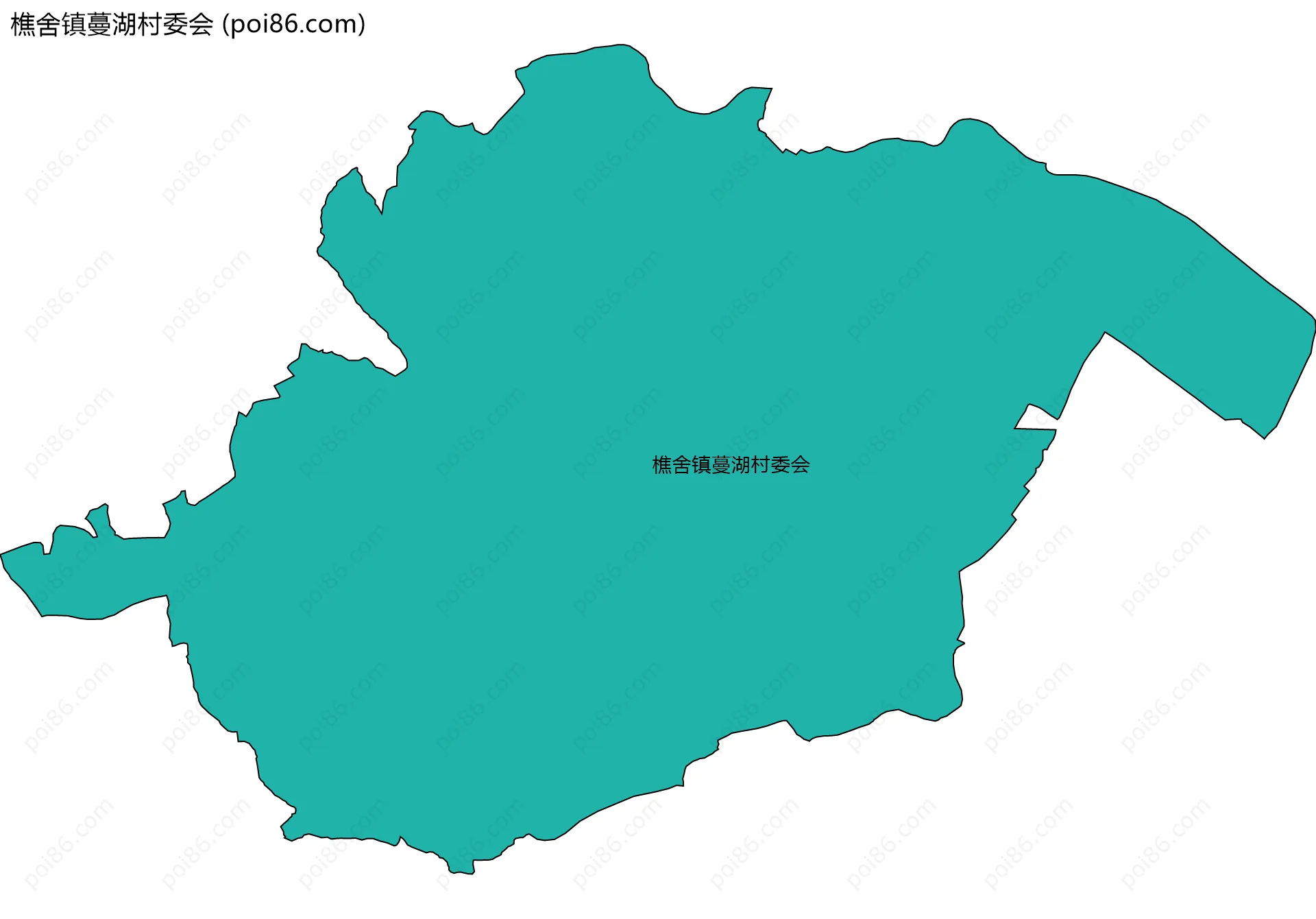 樵舍镇蔓湖村委会边界地图