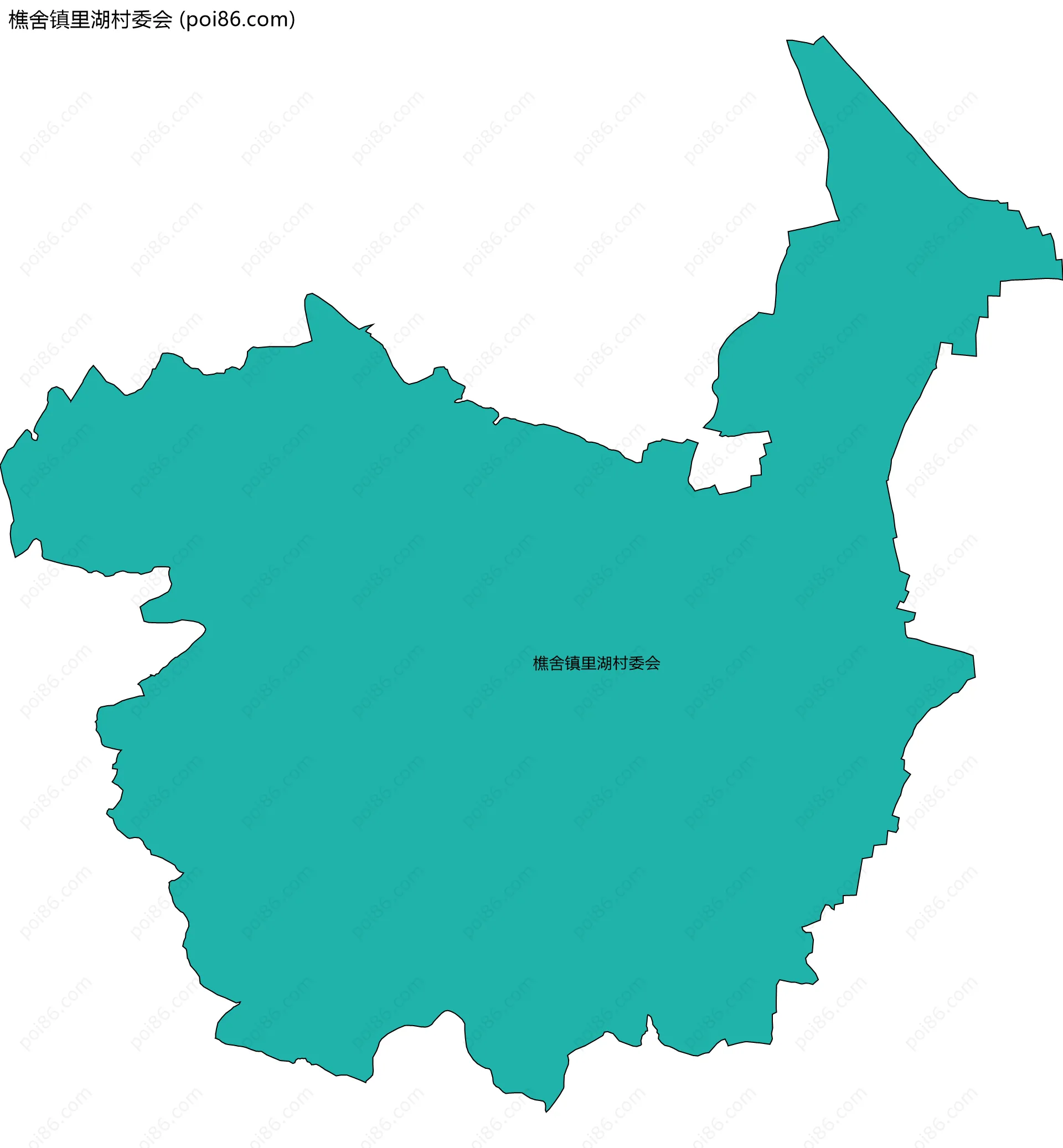 樵舍镇里湖村委会边界地图