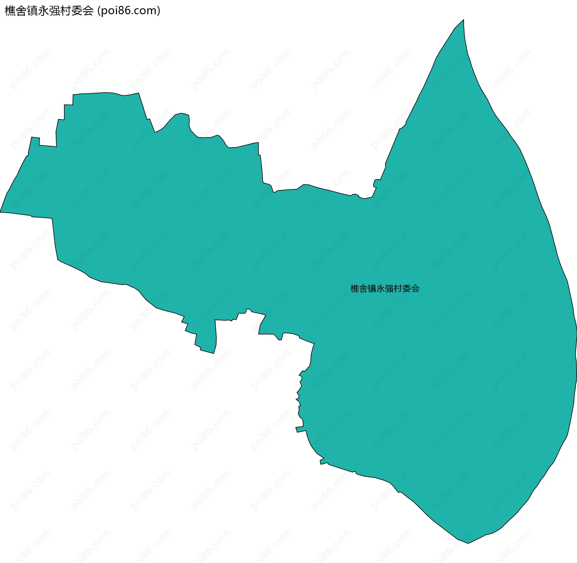樵舍镇永强村委会边界地图