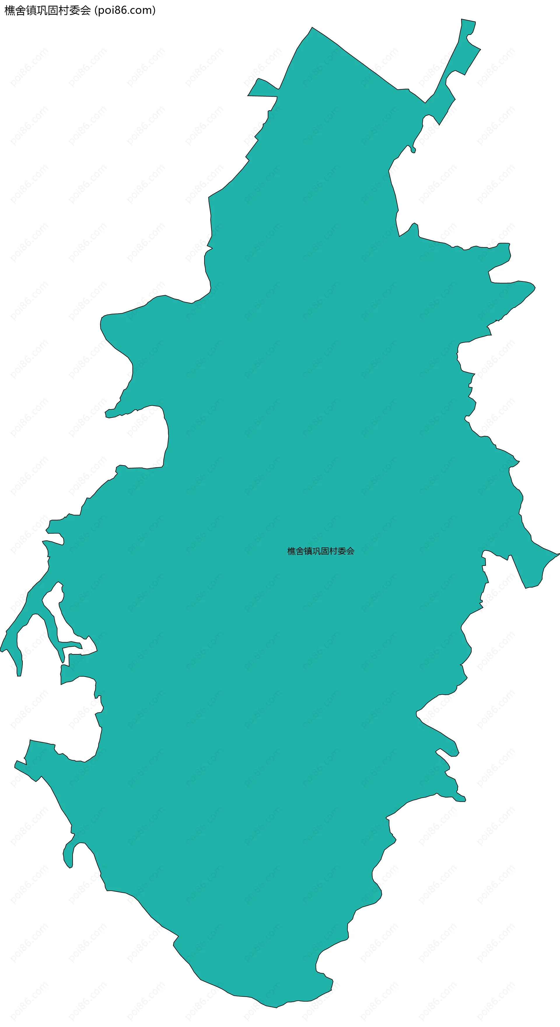樵舍镇巩固村委会边界地图