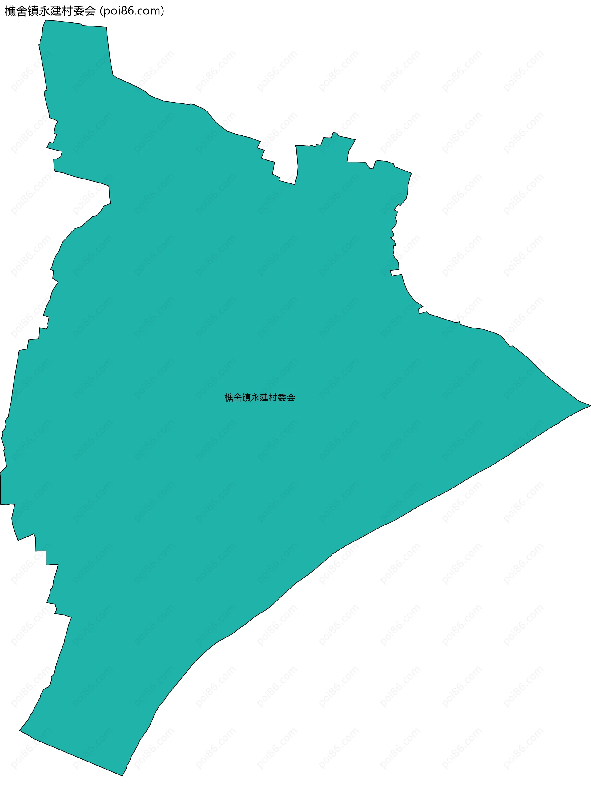 樵舍镇永建村委会边界地图