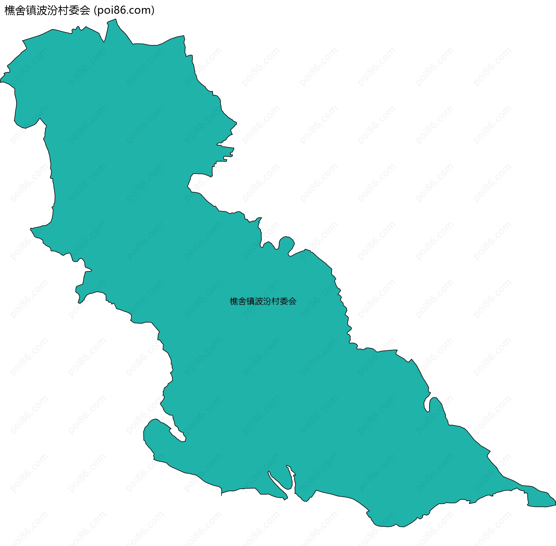 樵舍镇波汾村委会边界地图