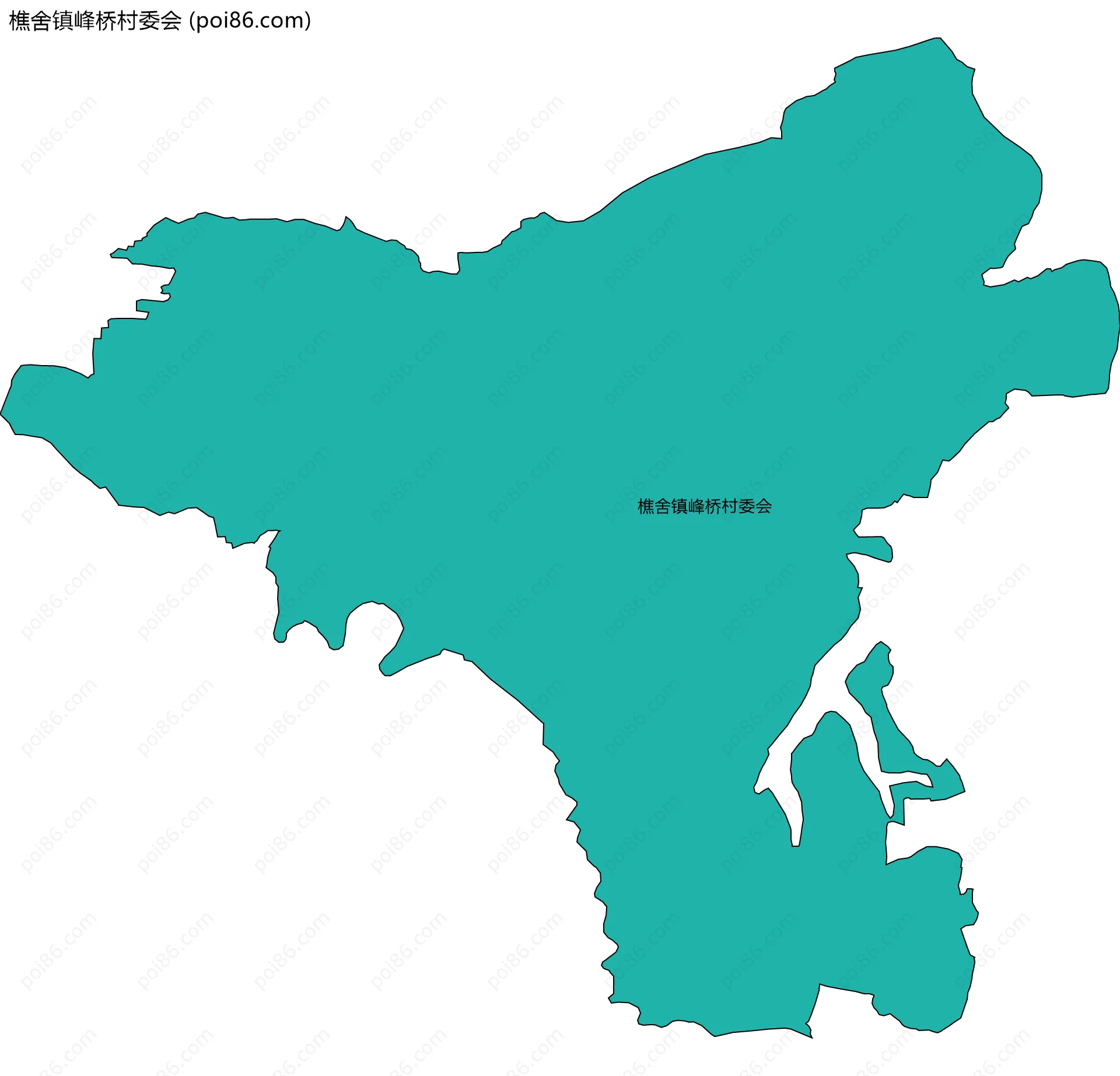 樵舍镇峰桥村委会边界地图