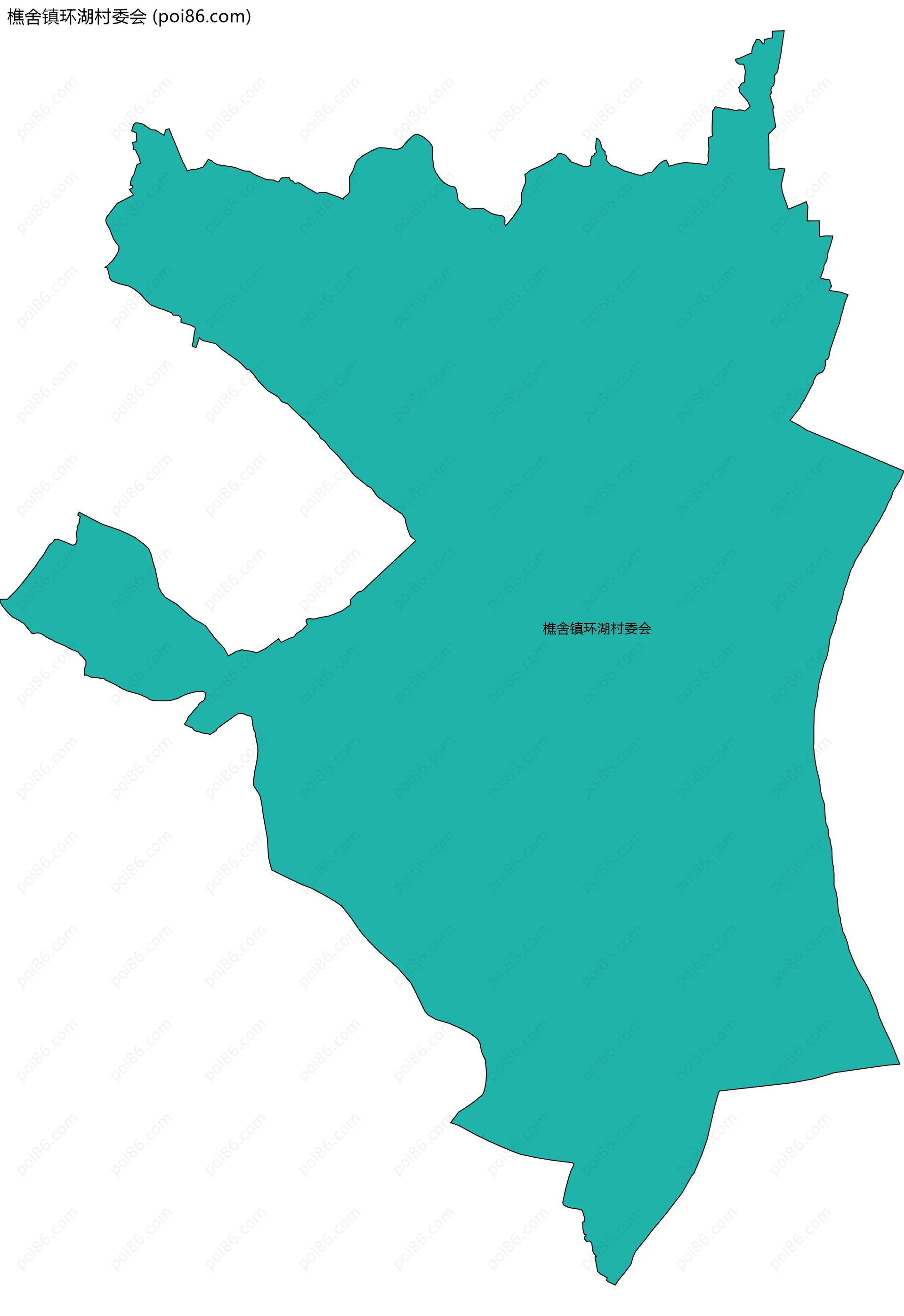 樵舍镇环湖村委会边界地图