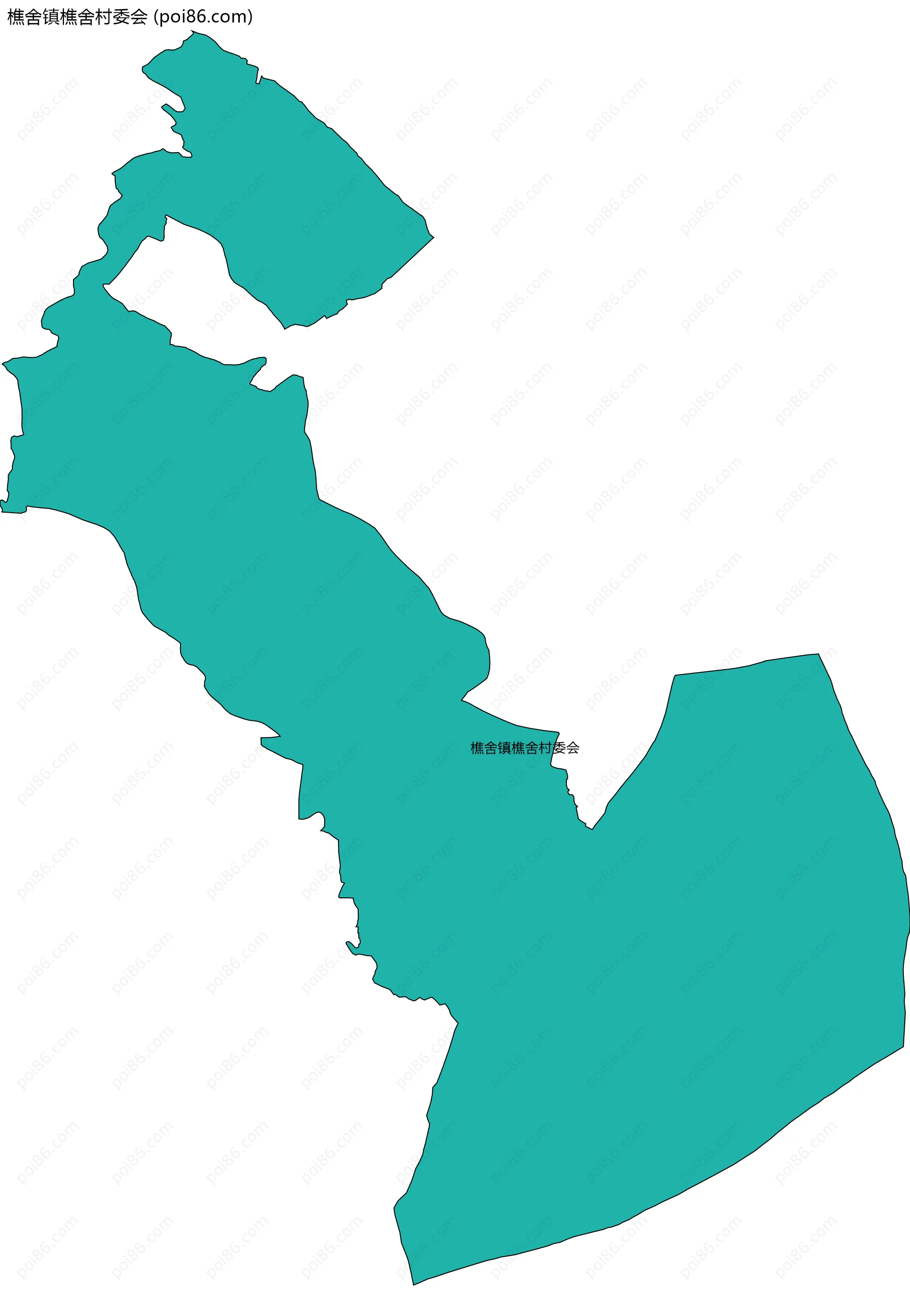 樵舍镇樵舍村委会边界地图