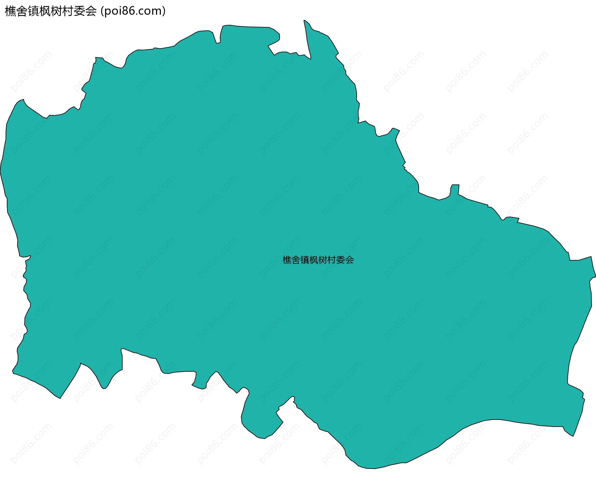 樵舍镇枫树村委会边界地图