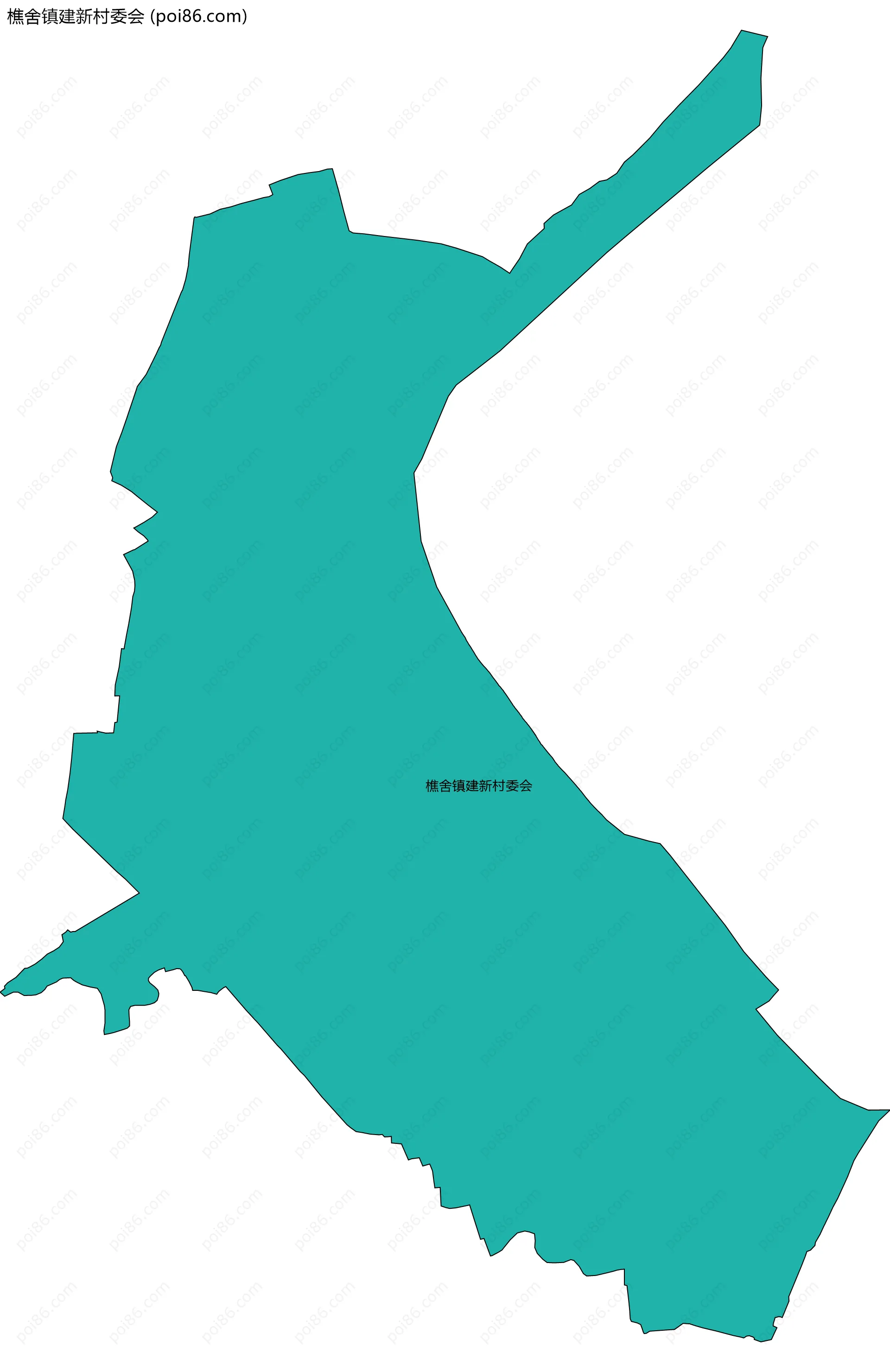 樵舍镇建新村委会边界地图