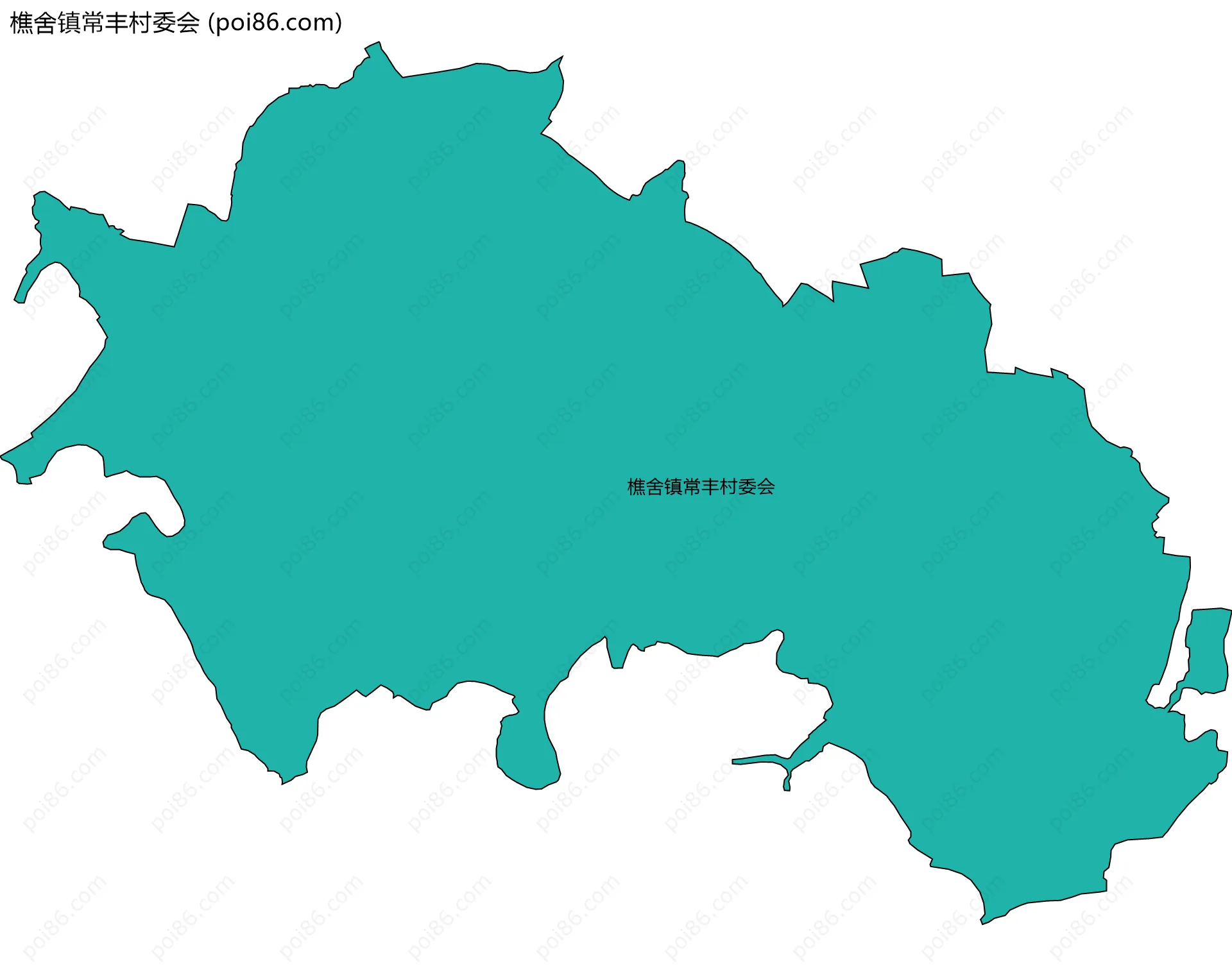 樵舍镇常丰村委会边界地图