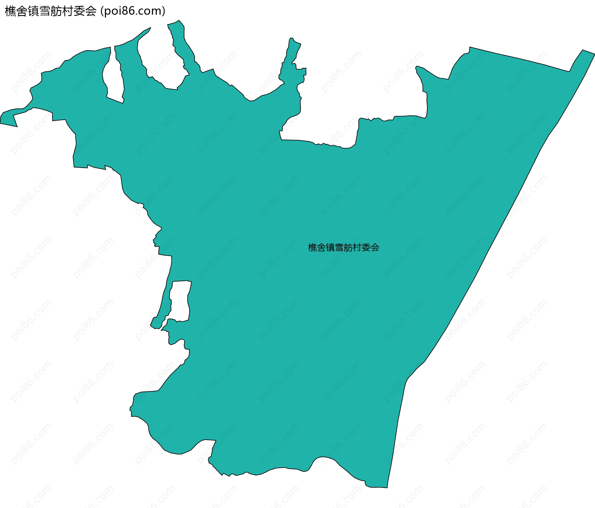 樵舍镇雪舫村委会边界地图