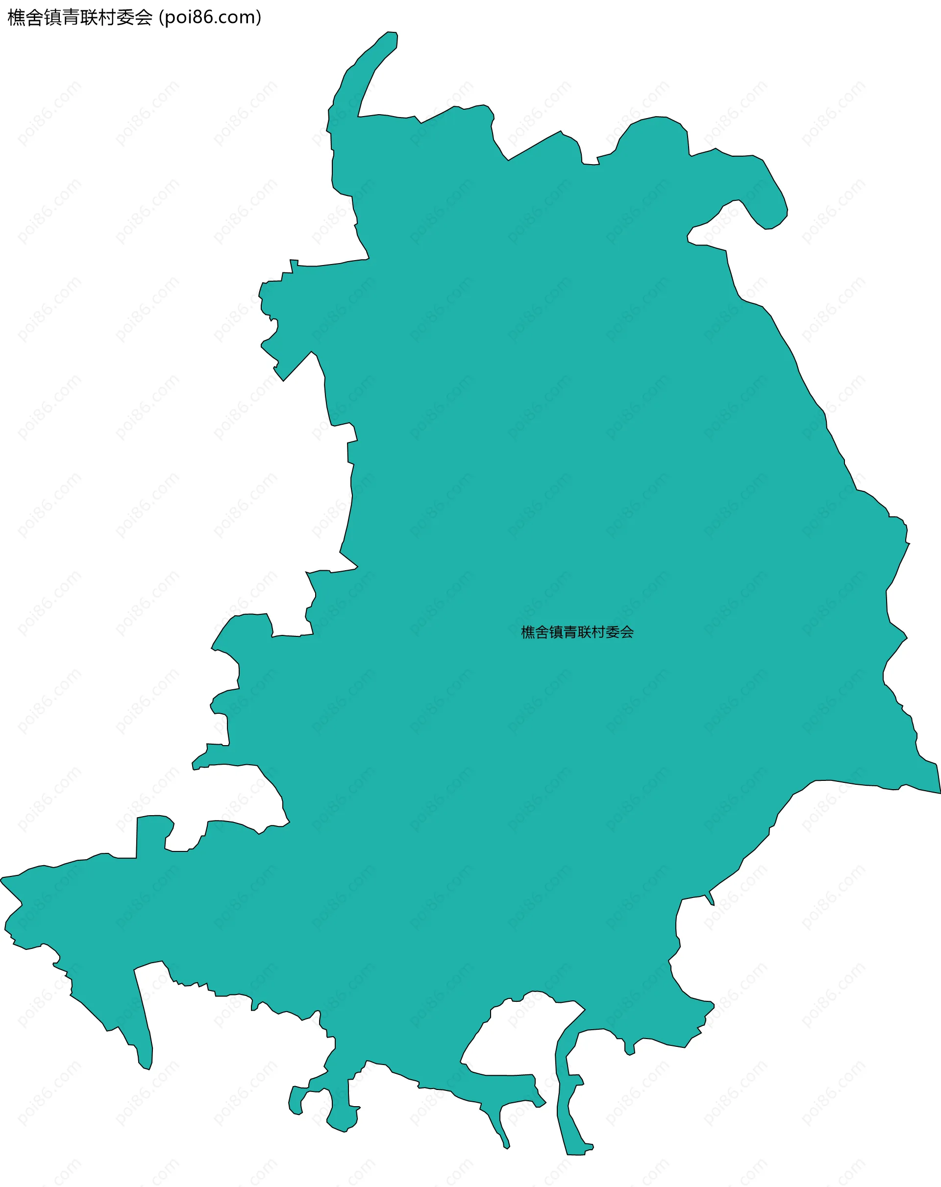 樵舍镇青联村委会边界地图