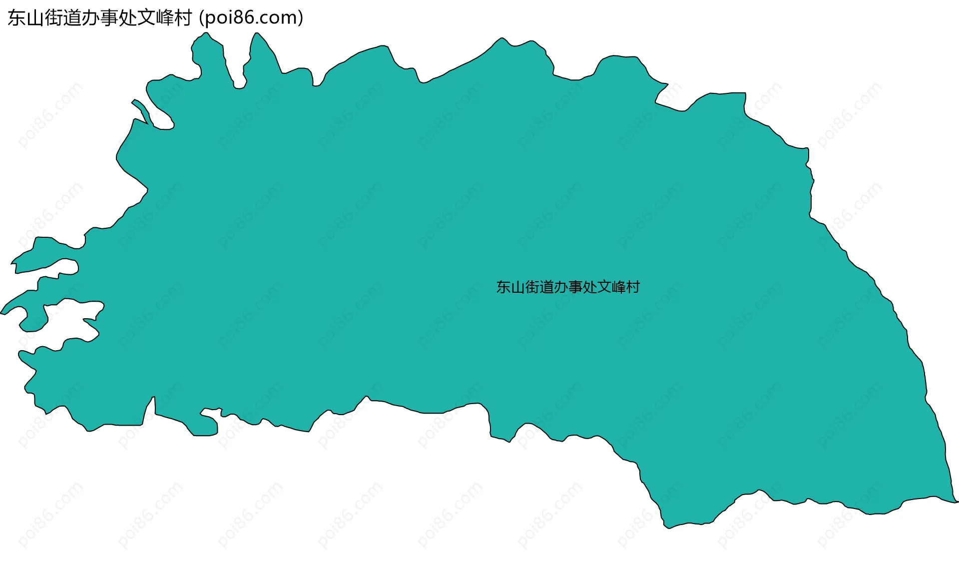 东山街道办事处文峰村边界地图