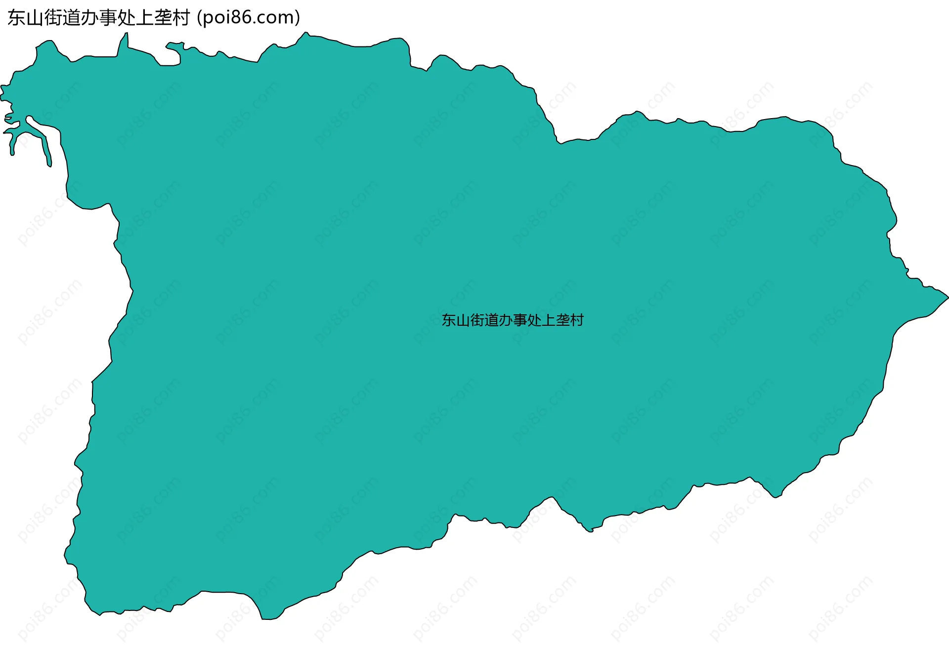 东山街道办事处上垄村边界地图