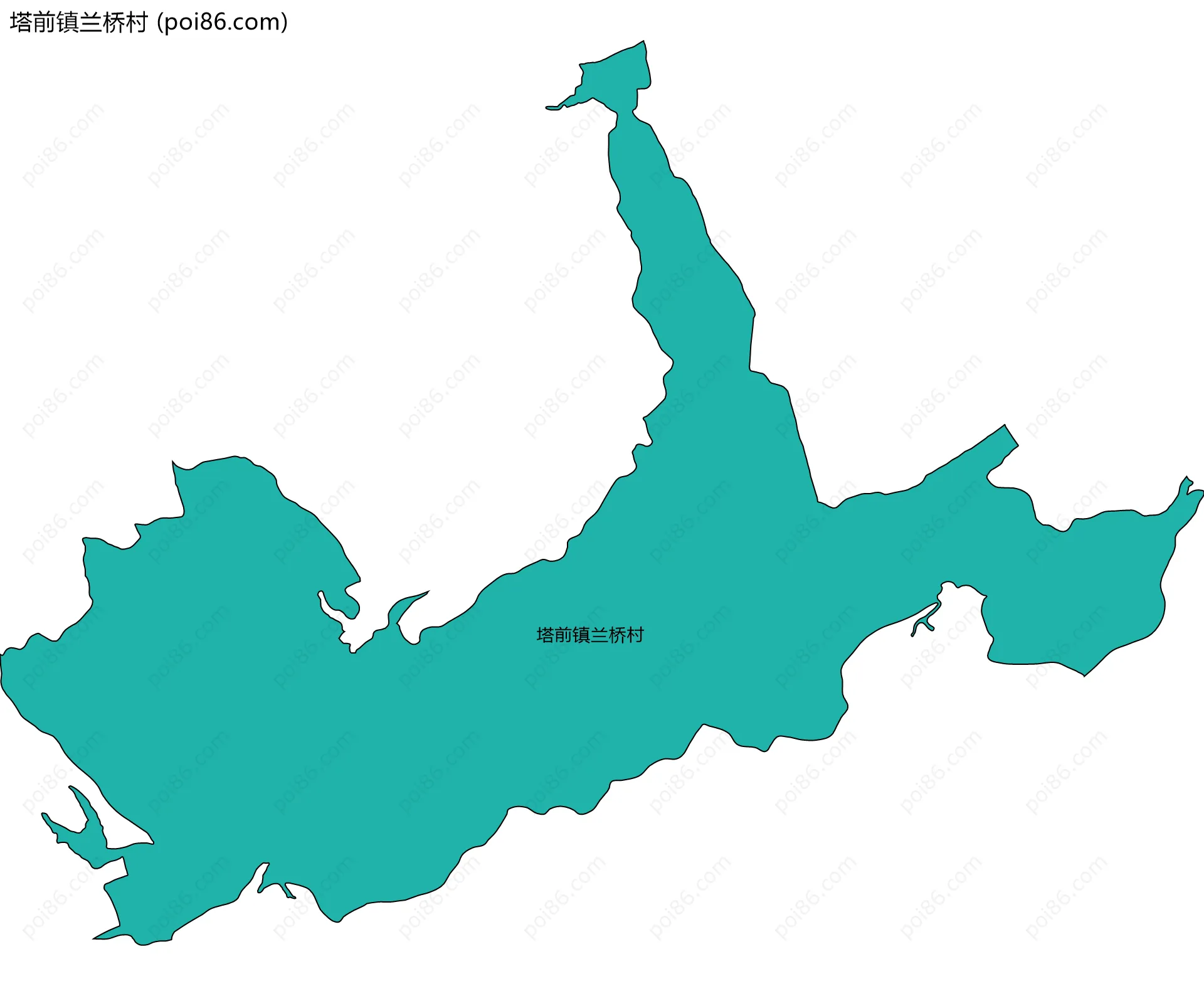 塔前镇兰桥村边界地图