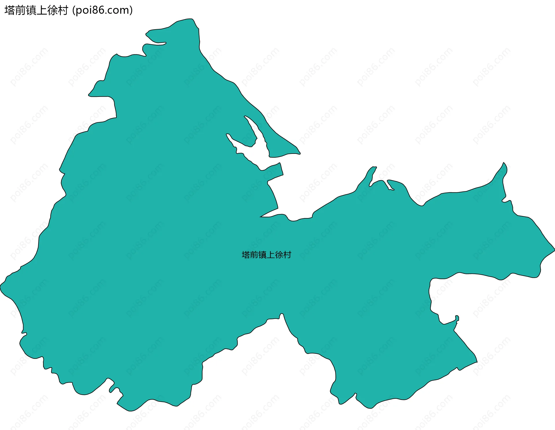 塔前镇上徐村边界地图