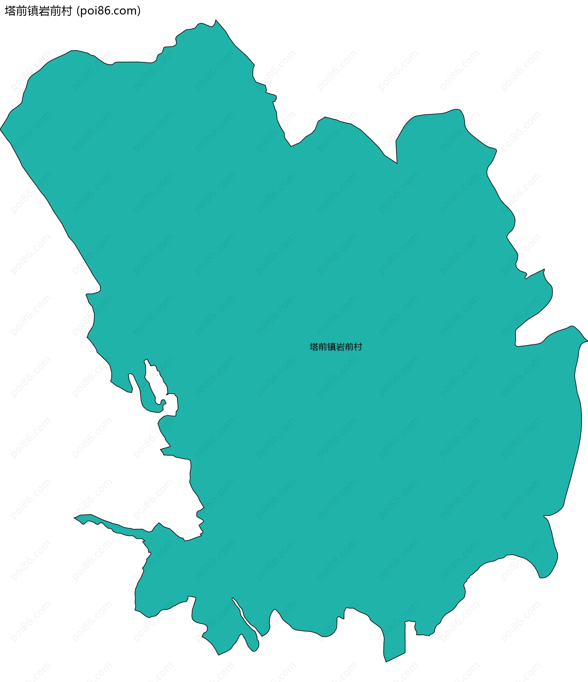 塔前镇岩前村边界地图