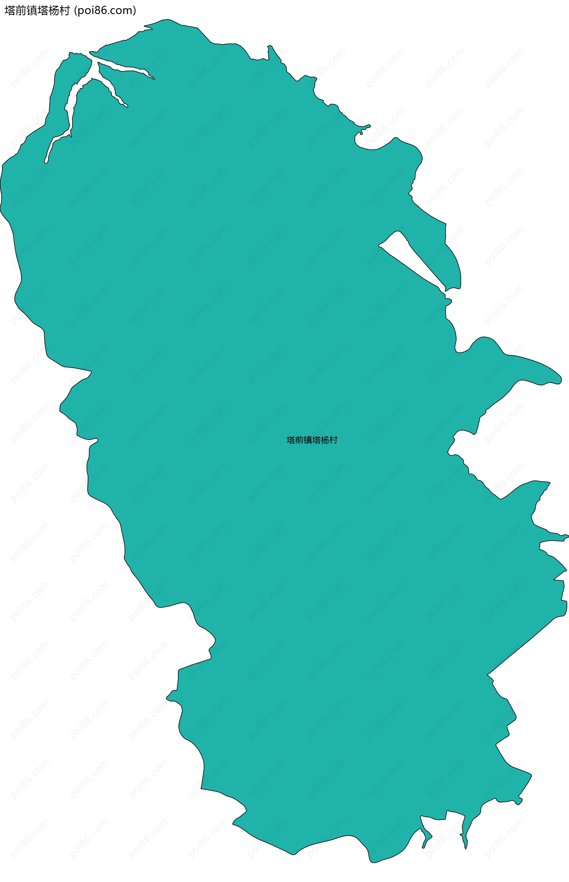 塔前镇塔杨村边界地图