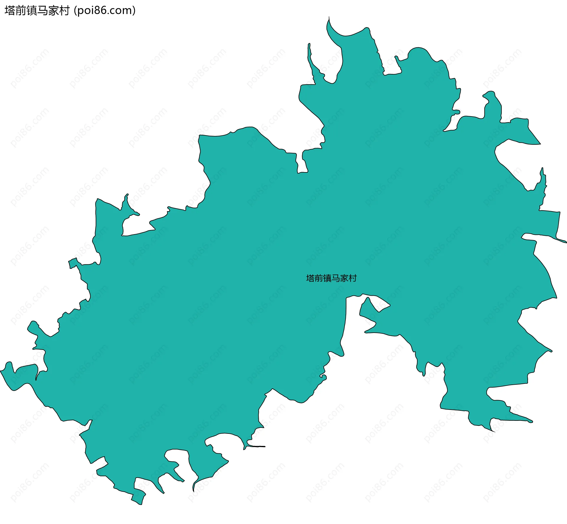 塔前镇马家村边界地图