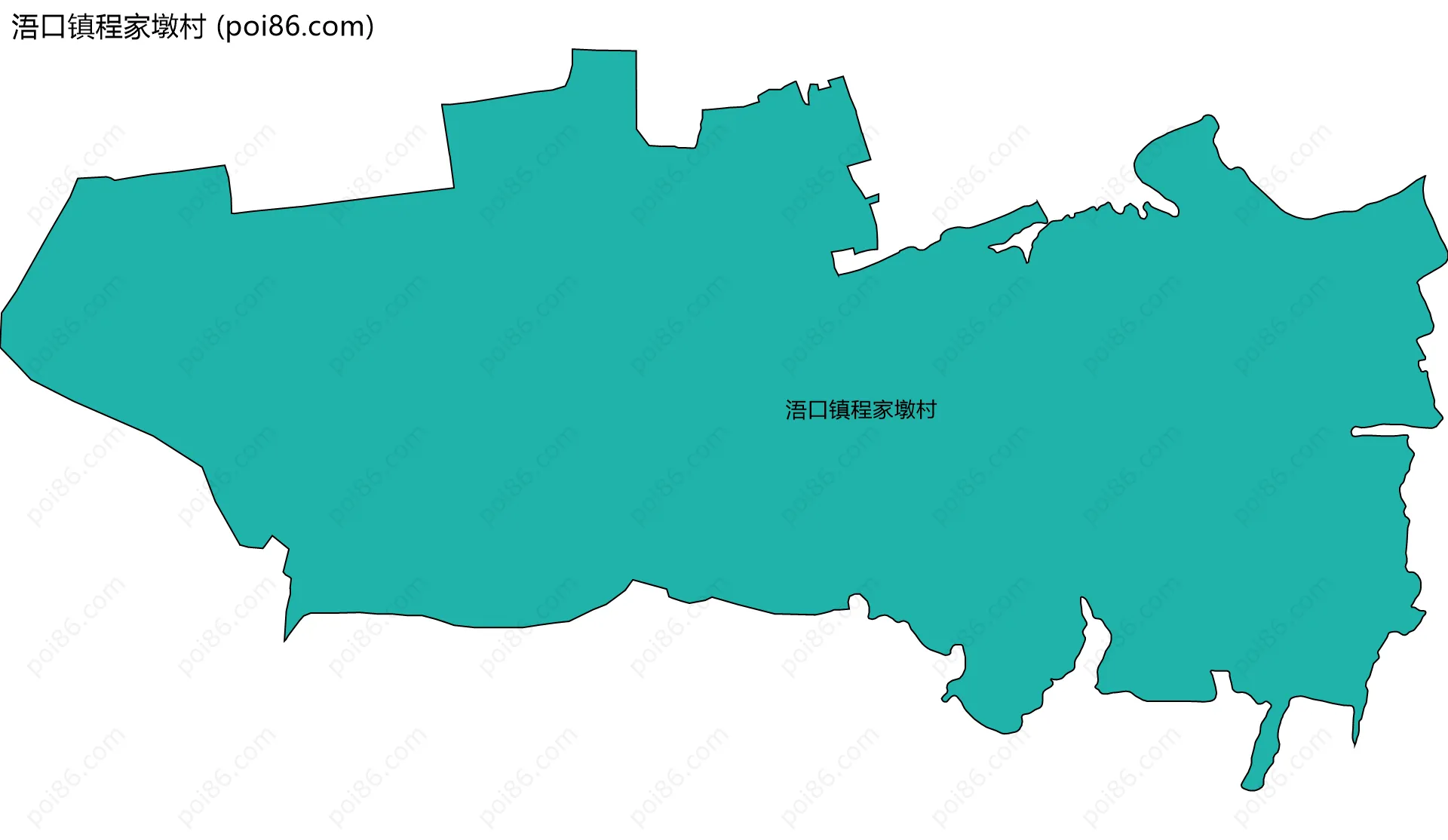 浯口镇程家墩村边界地图