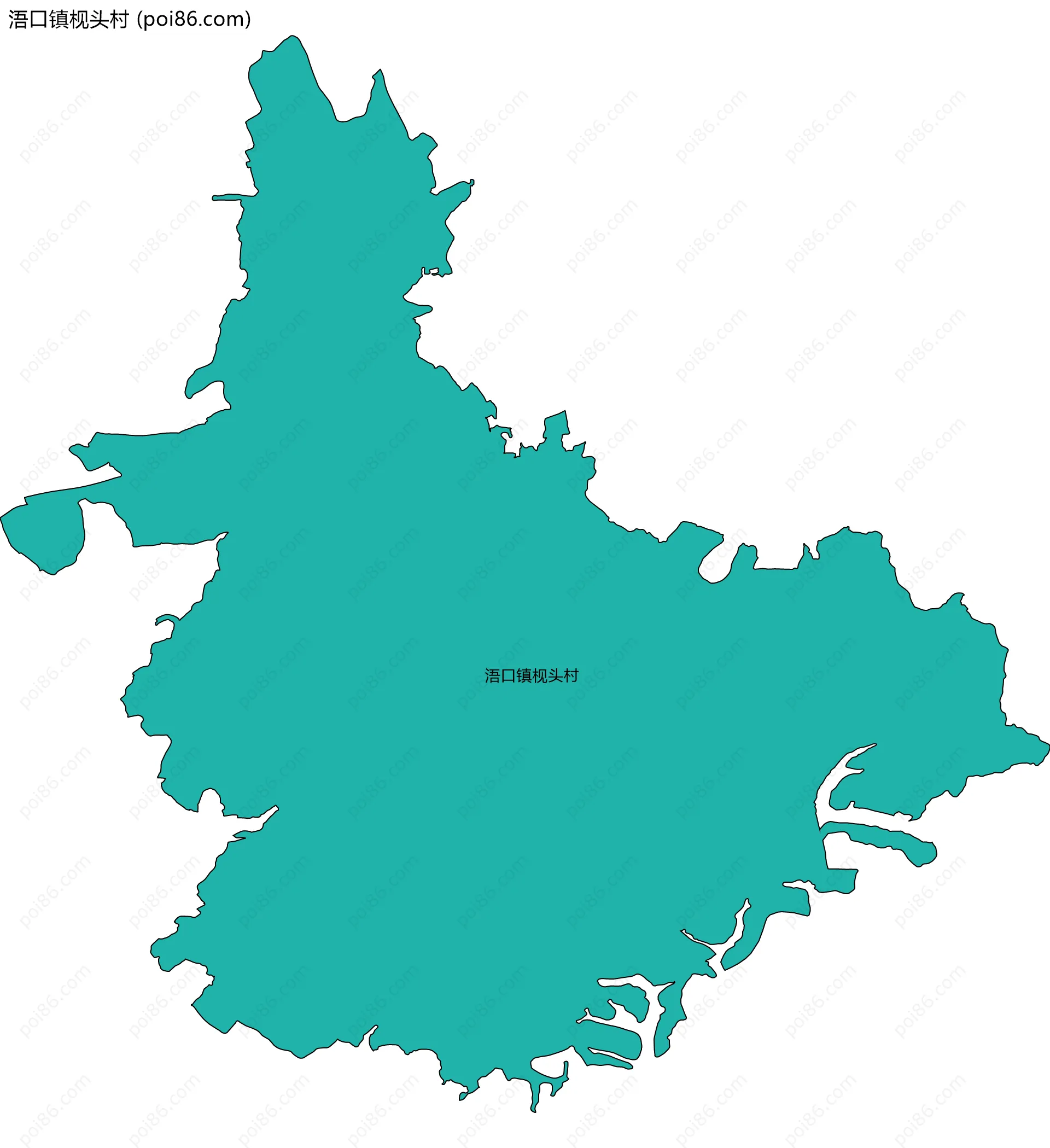 浯口镇枧头村边界地图