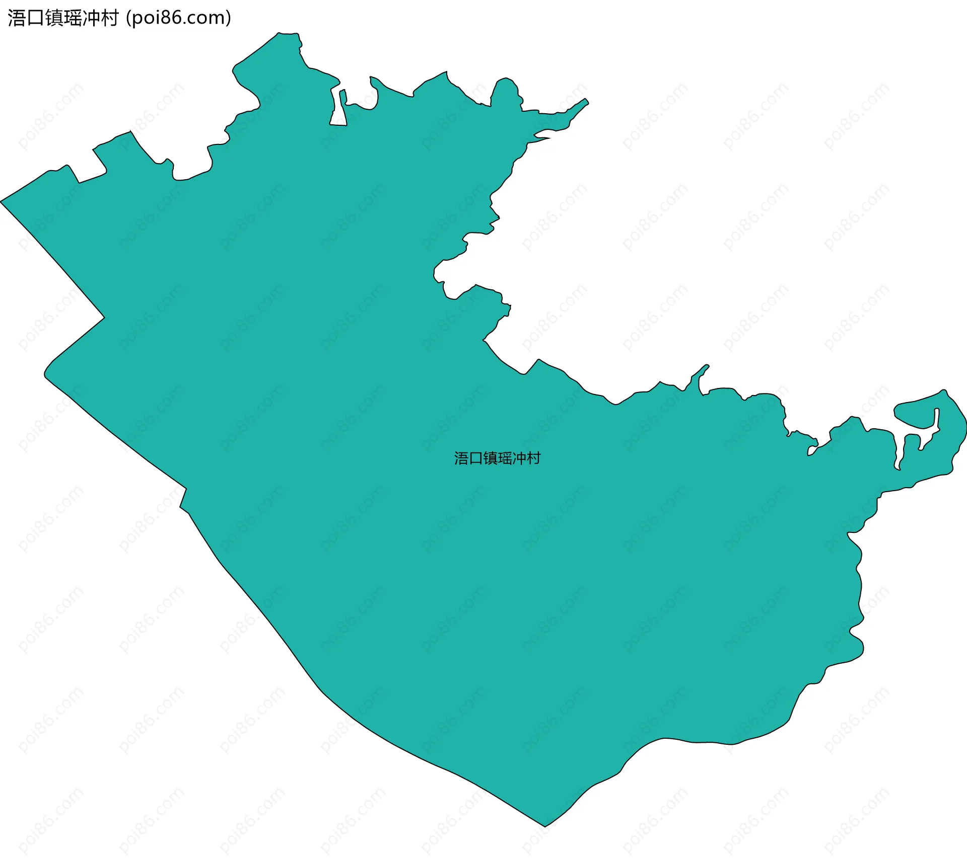浯口镇瑶冲村边界地图